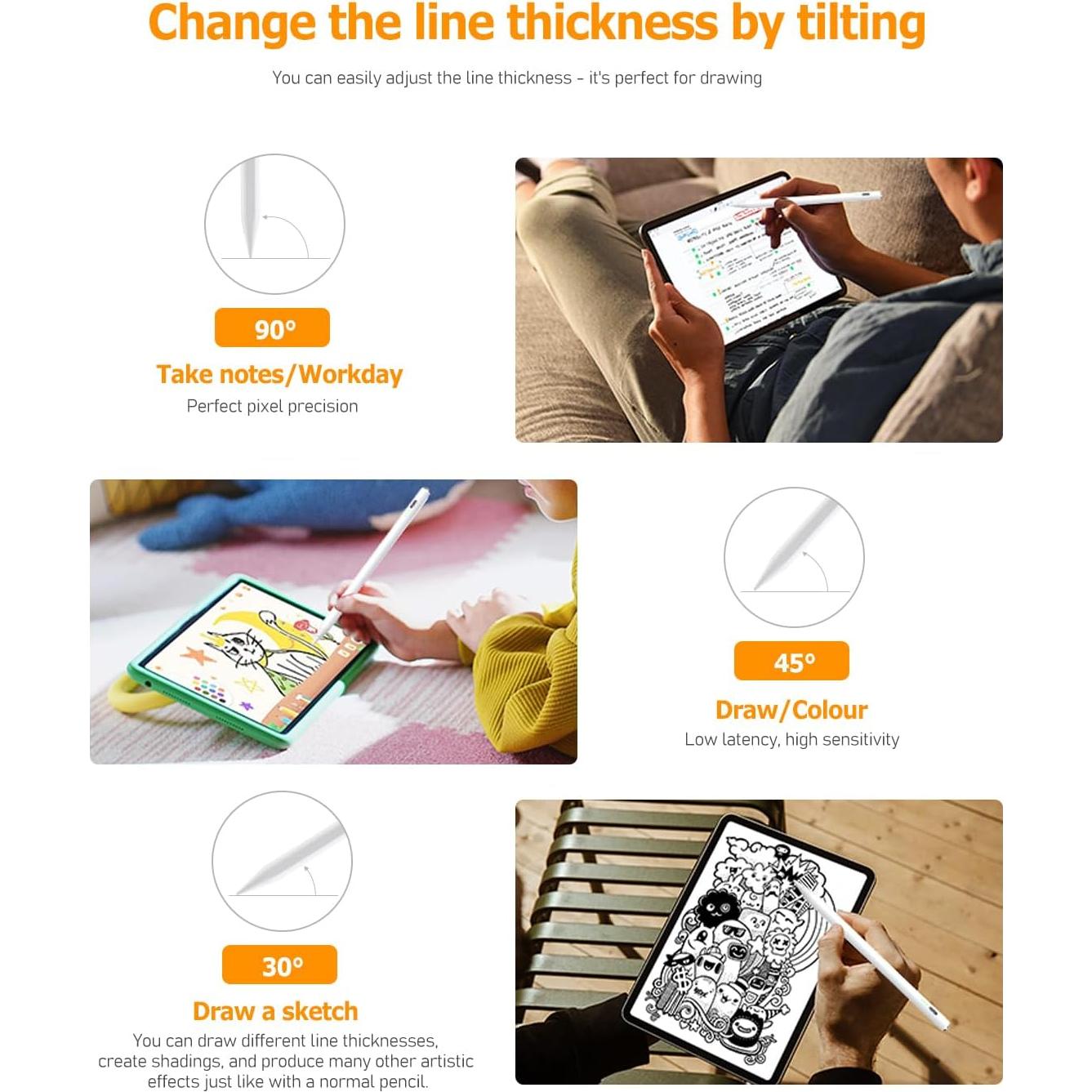 Lápiz Stylus GlowPlayX para iPad 2018-2025 | Carga Rápida