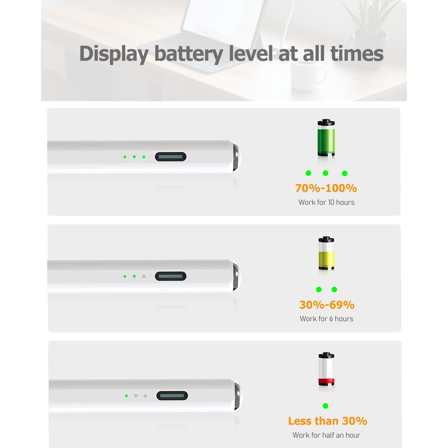 Lápiz Stylus GlowPlayX para iPad 2018-2025 | Carga Rápida