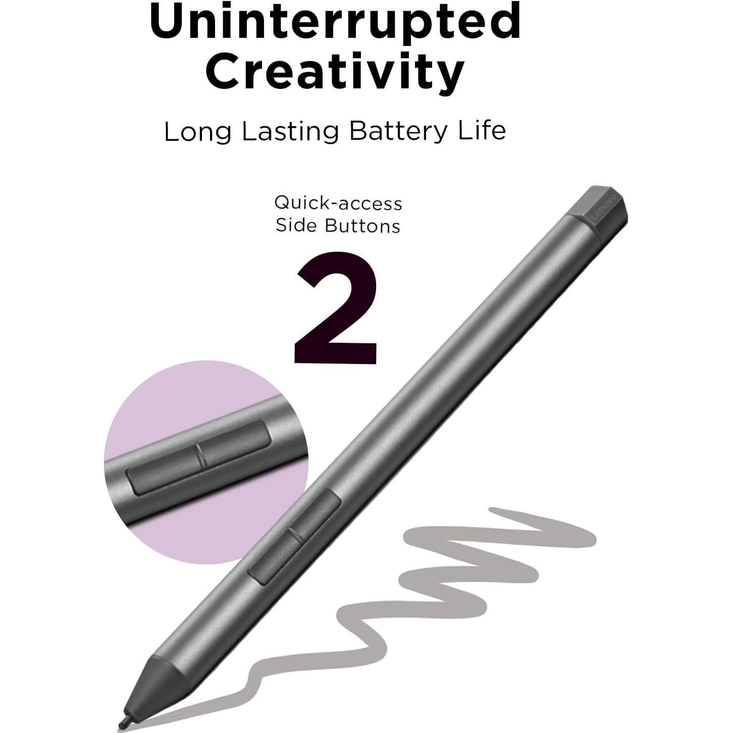 Lápiz Digital Lenovo 2 - Ultra-Táctil - 4096 Niveles de Presión - Gris