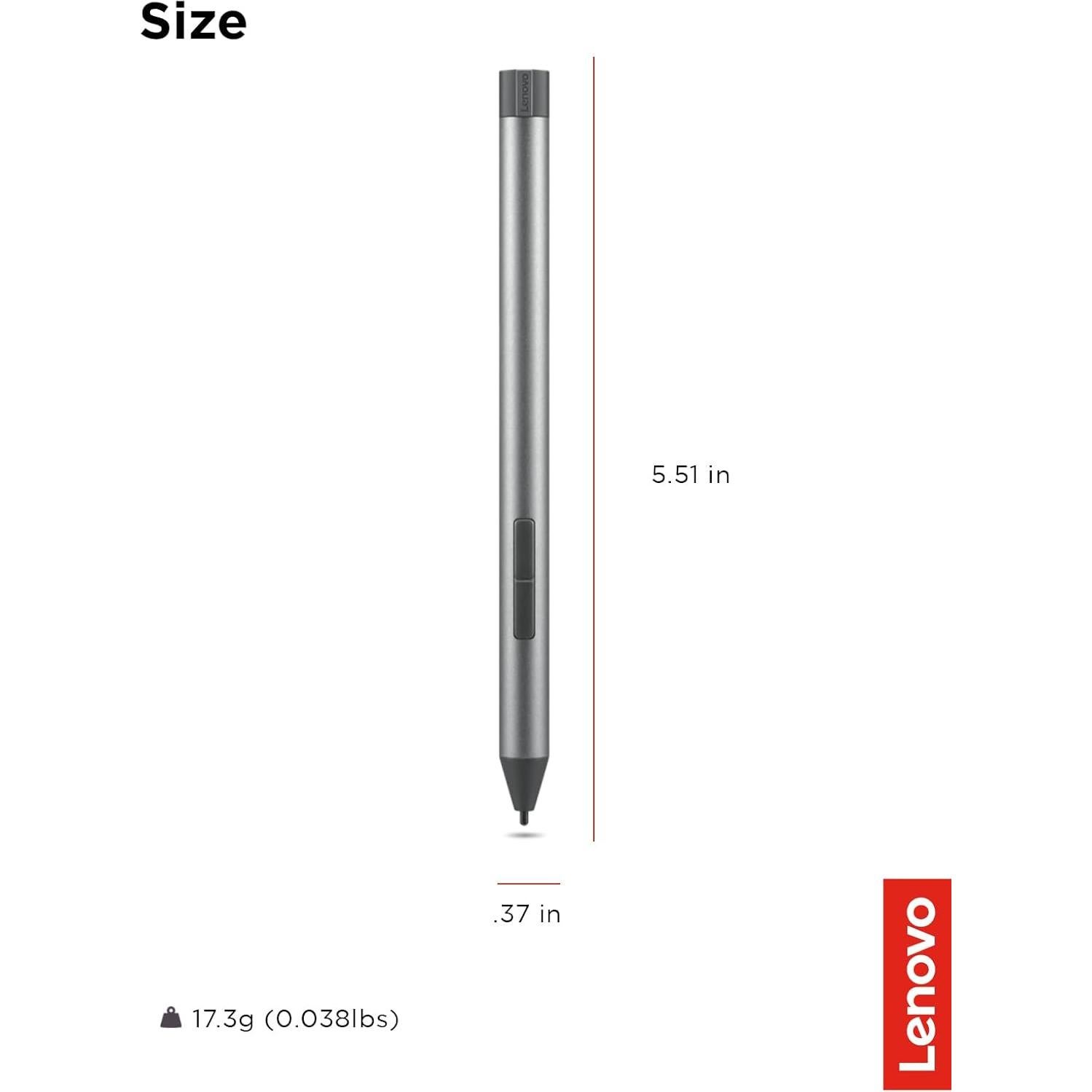 Lápiz Digital Lenovo 2 - Ultra-Táctil - 4096 Niveles de Presión - Gris