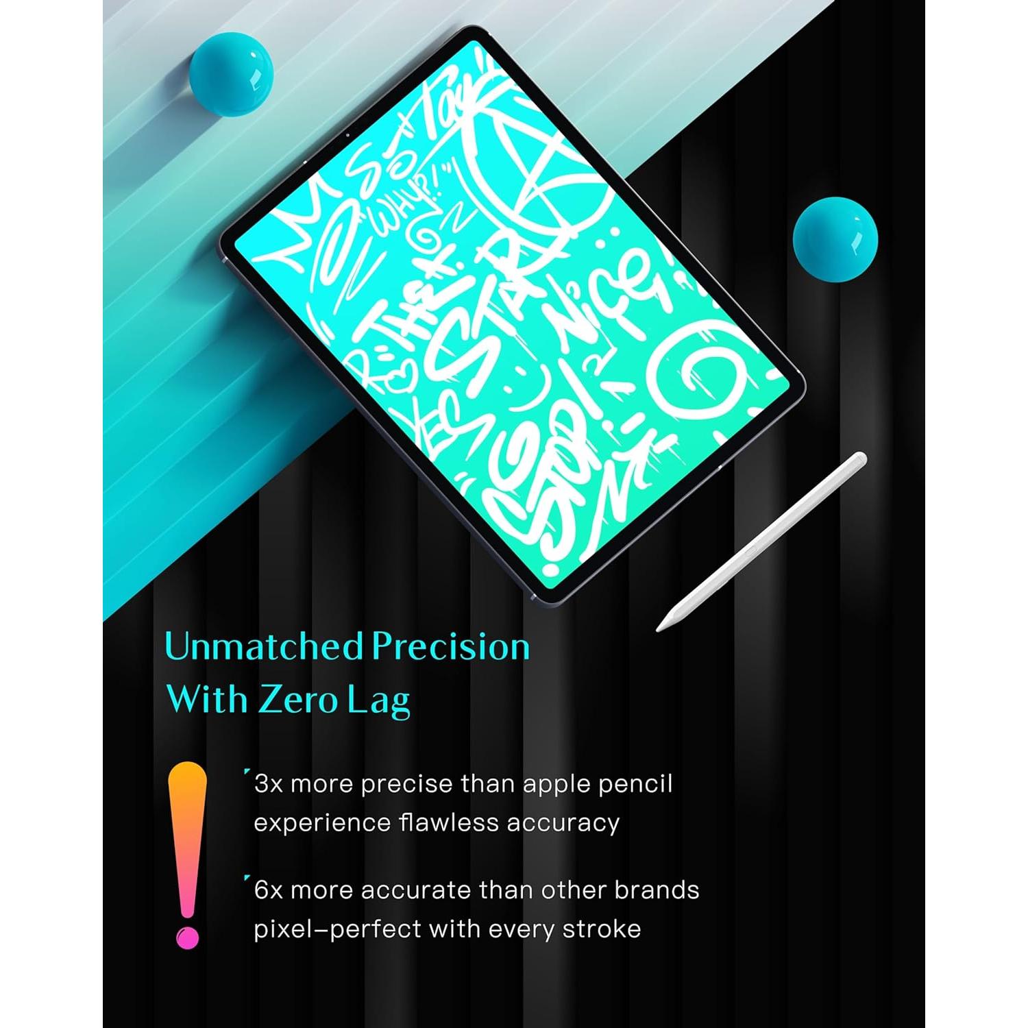 Lápiz Stylus YEBOS para iPad 2018-2025, Carga Rápida USB-C