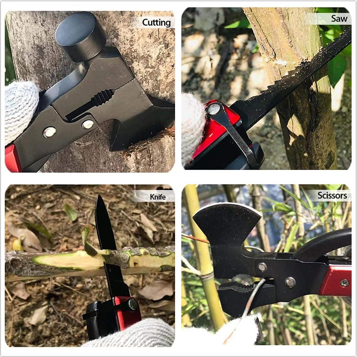 Multiherramienta QuntionSt 16 en 1 Camping Rojo y Negro