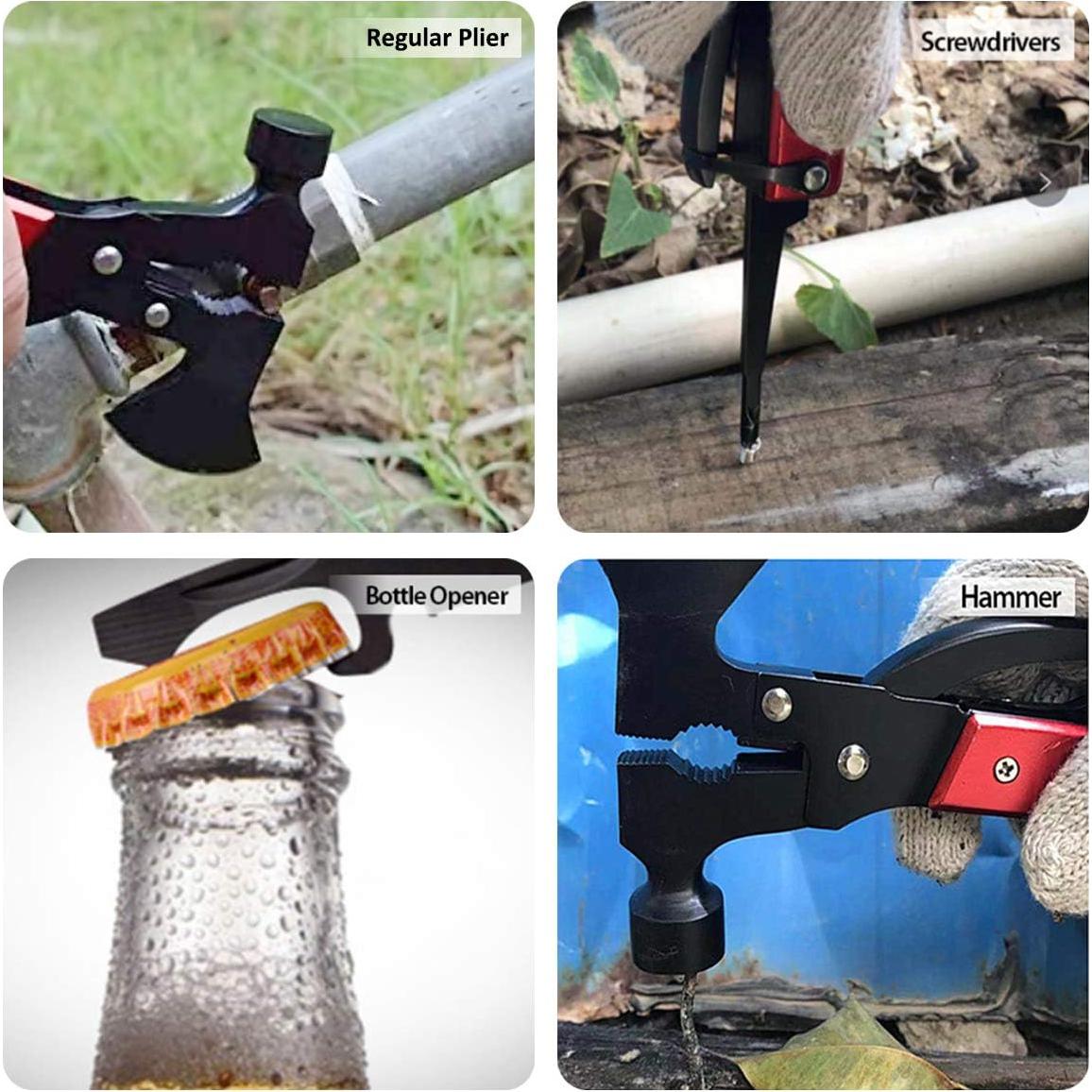 Multiherramienta QuntionSt 16 en 1 Camping Rojo y Negro