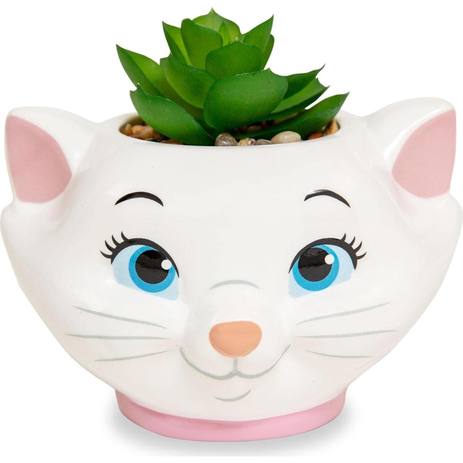 Maceta Cerámica Silver Buffalo Aristogatos Marie 11.4cm con Suculenta