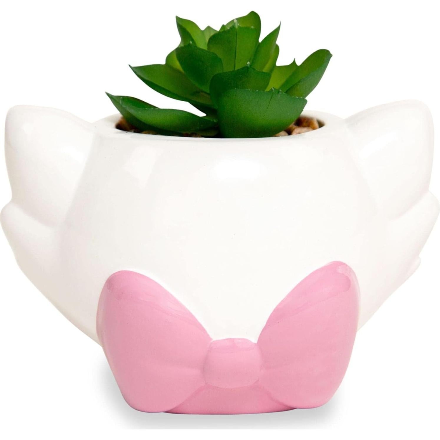 Maceta Cerámica Silver Buffalo Aristogatos Marie 11.4cm con Suculenta