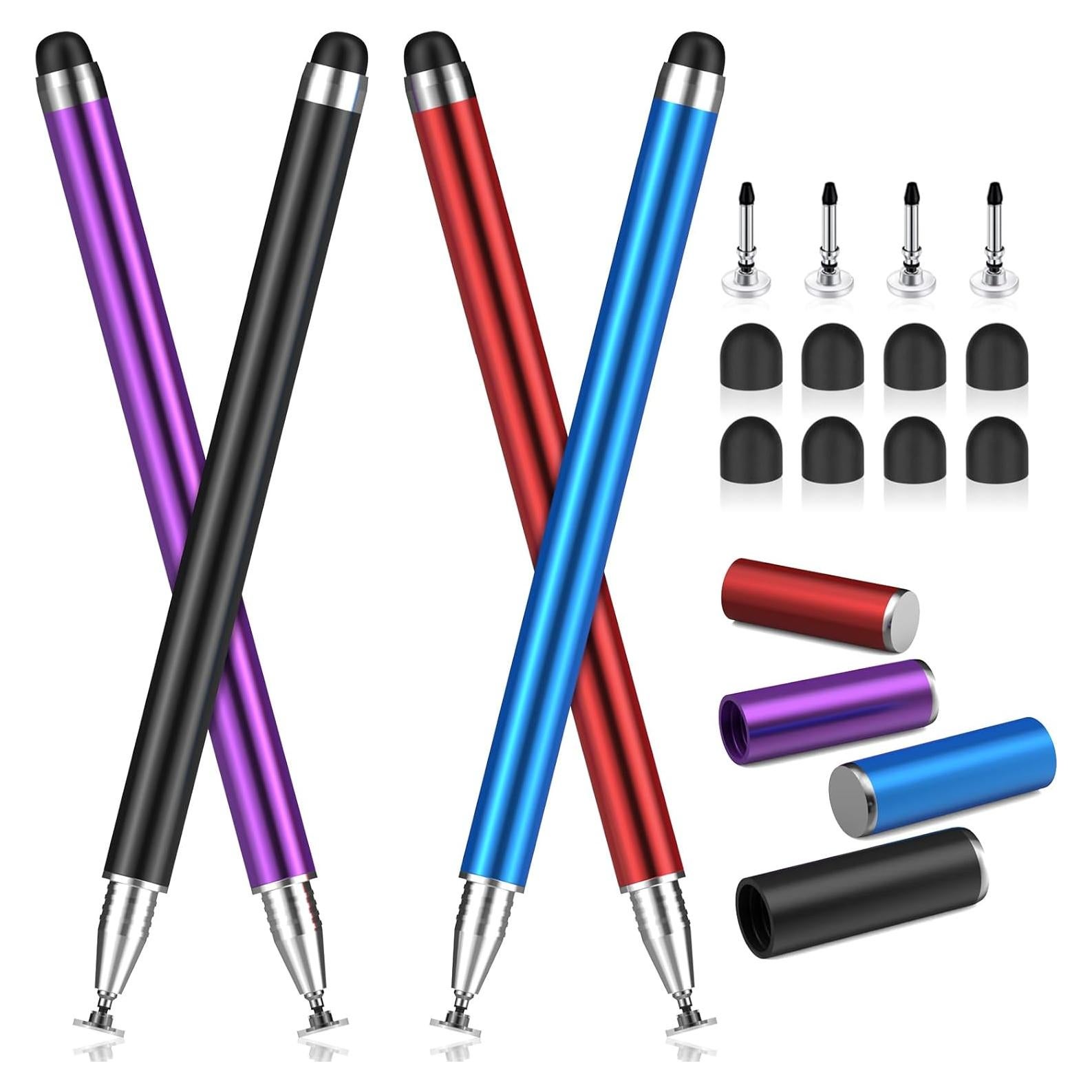 Bolígrafos Stylus MEKO 2-en-1 Alta Precisión Paquete de 4