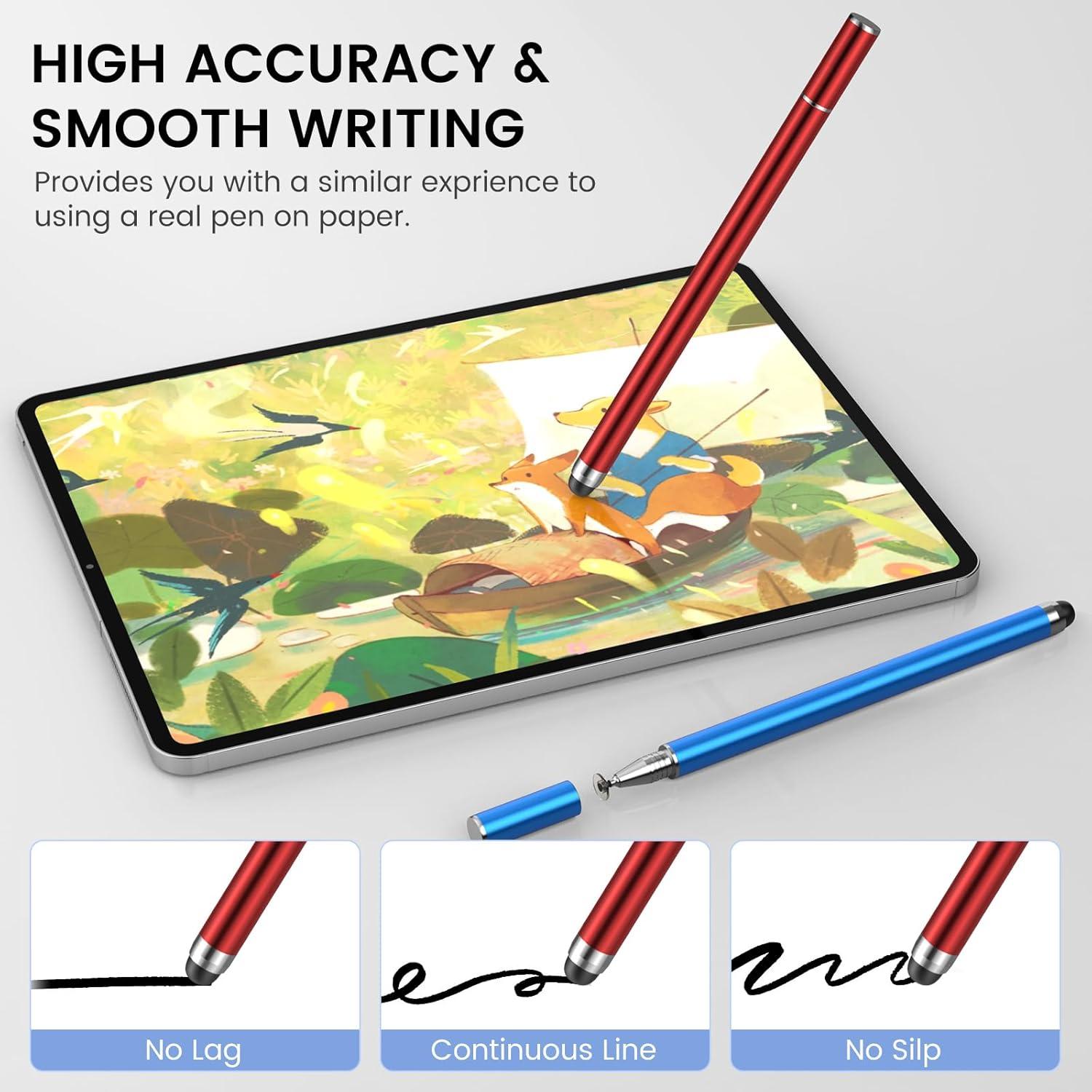 Bolígrafos Stylus MEKO 2-en-1 Alta Precisión Paquete de 4