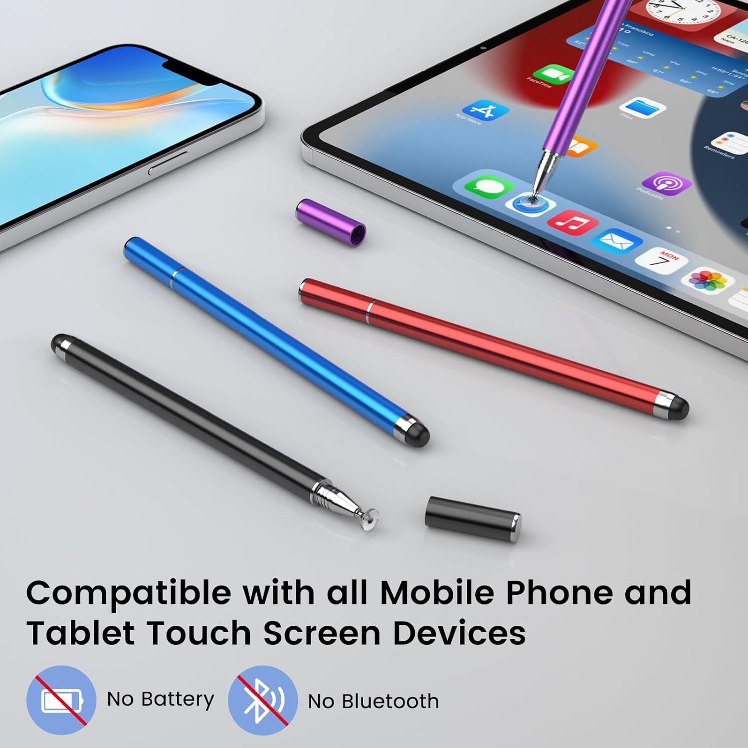 Bolígrafos Stylus MEKO 2-en-1 Alta Precisión Paquete de 4