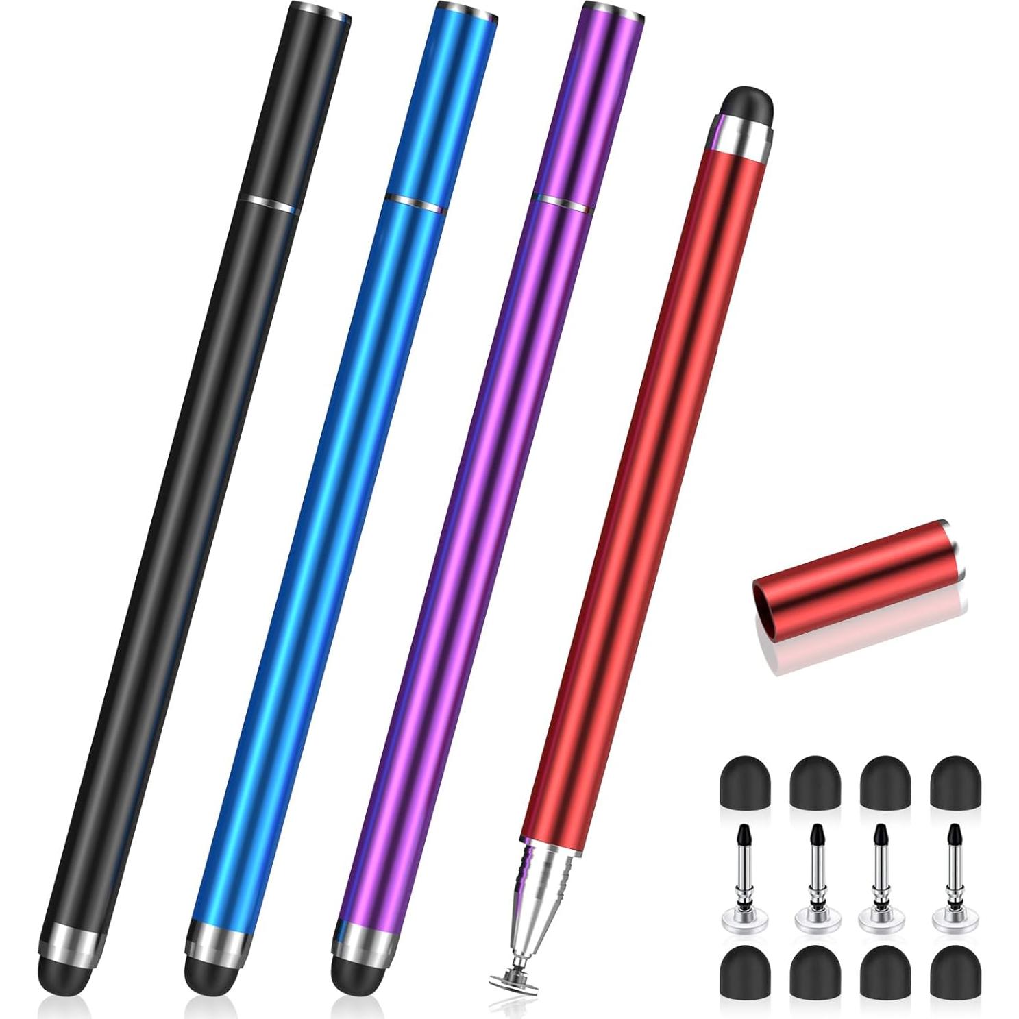 Bolígrafos Stylus MEKO 2-en-1 Alta Precisión Paquete de 4