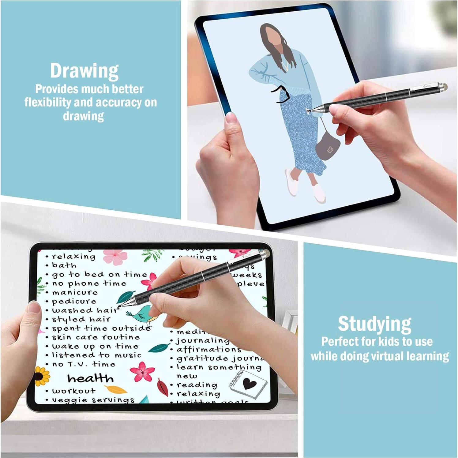 Bolígrafo Estilográfico Capacitivo Yacig 4 en 1 Negro