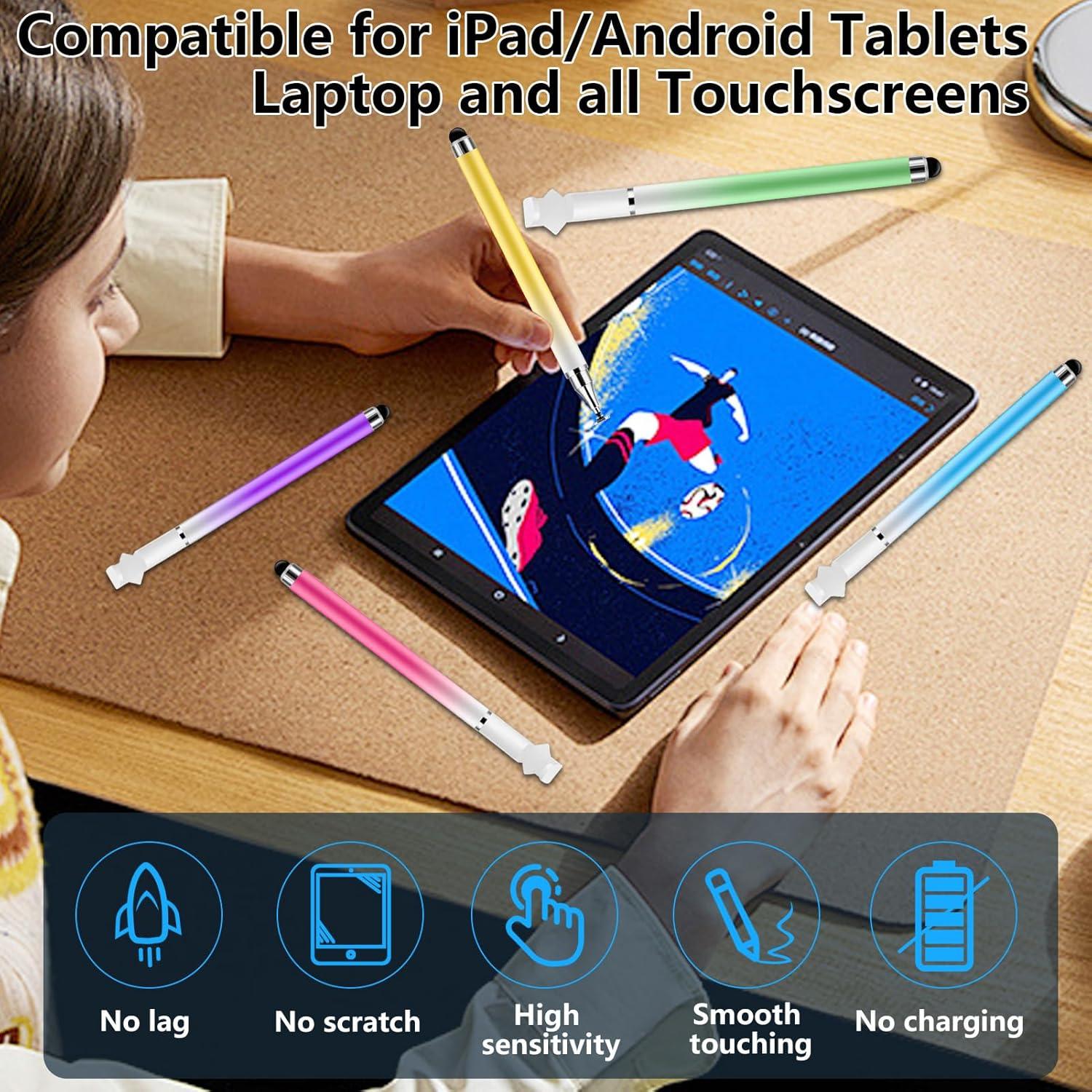 Paquete de 5 bolígrafos stylus Wrseler 3 en 1 alta precisión