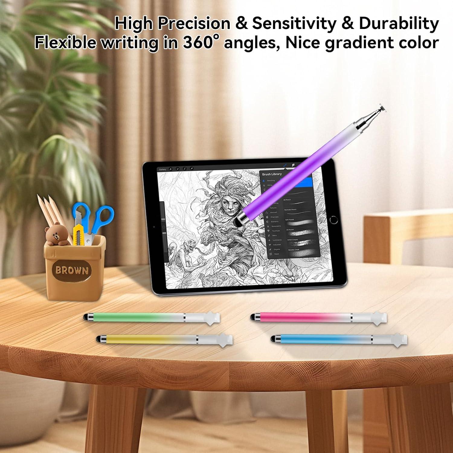 Paquete de 5 bolígrafos stylus Wrseler 3 en 1 alta precisión