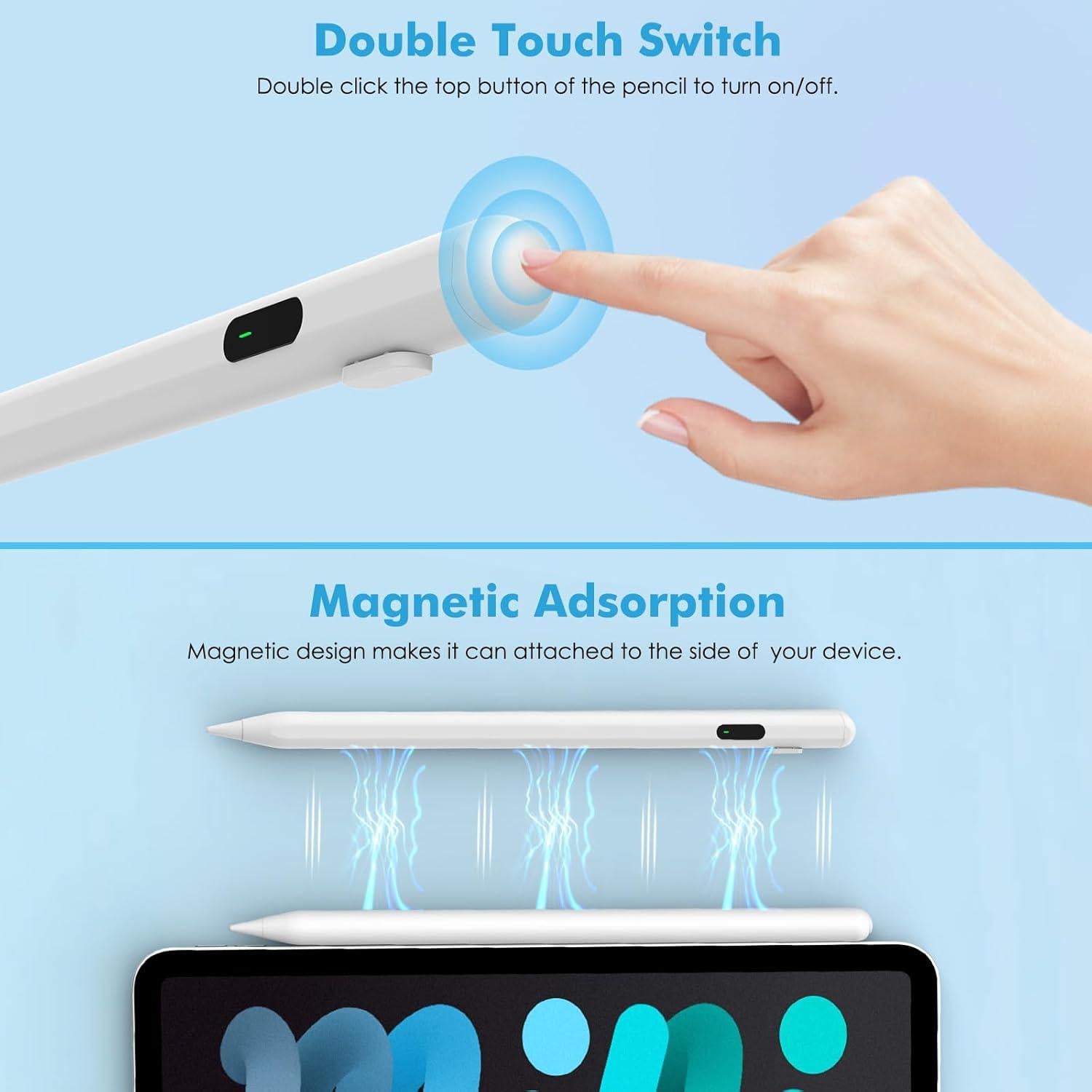 Bolígrafo Stylus MoKo Blanco para Pantallas Táctiles iOS/Android