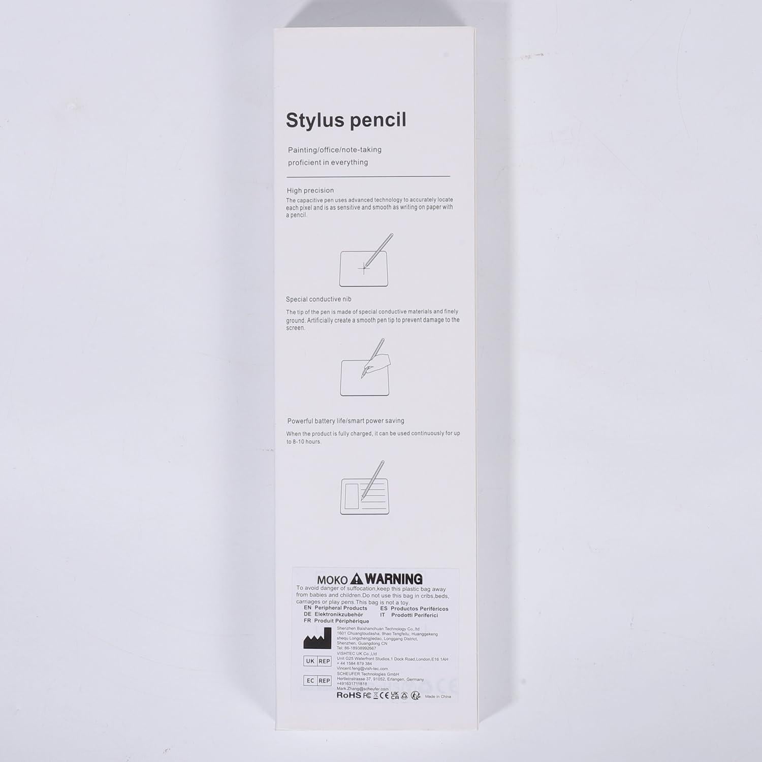 Bolígrafo Stylus MoKo Blanco para Pantallas Táctiles iOS/Android