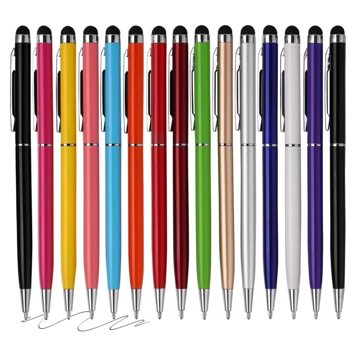 Paquete de 15 Bolígrafos Stylus 2 en 1 FIRCRE Multicolor