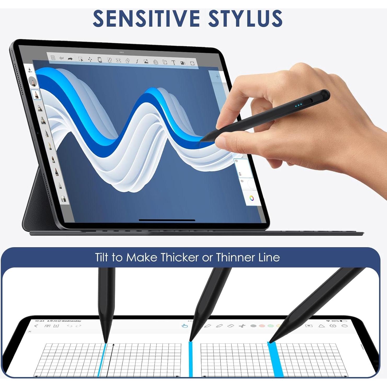 Lápiz Stylus SENMO para iPad Pro 11" y 12.9" Carga Rápida