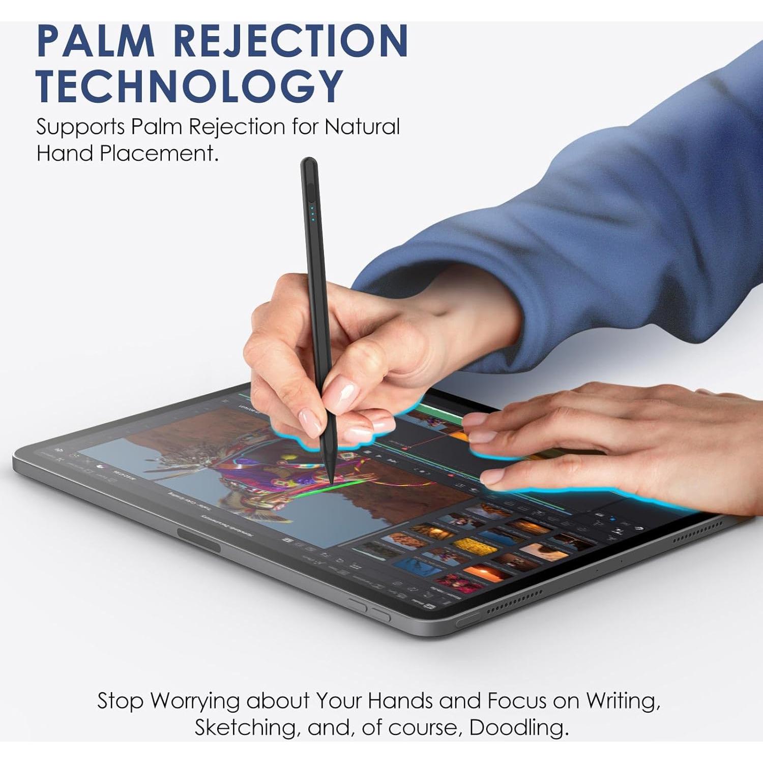 Lápiz Stylus SENMO para iPad Pro 11" y 12.9" Carga Rápida