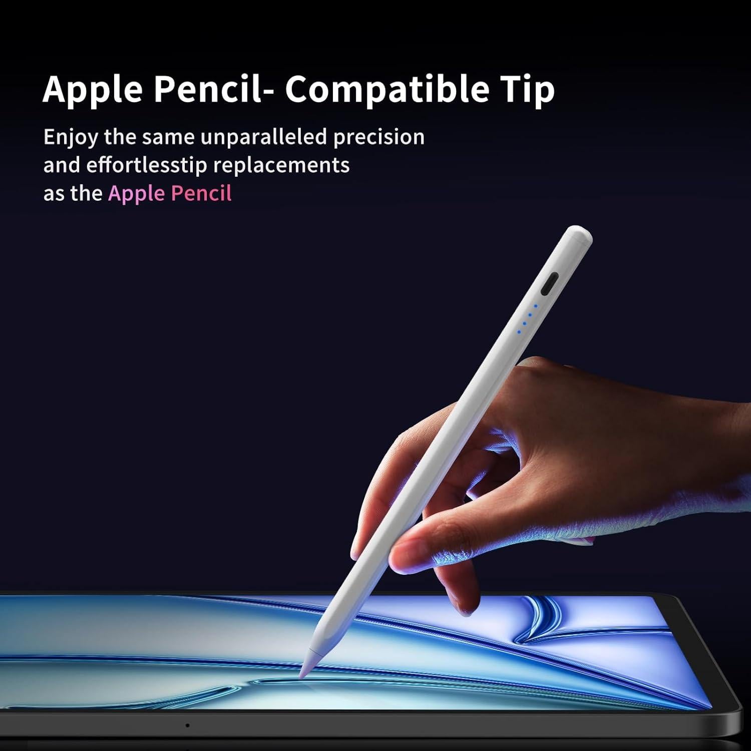 Lápiz Óptico Fuloview P6 para iPad 2018-2025 - Carga Rápida