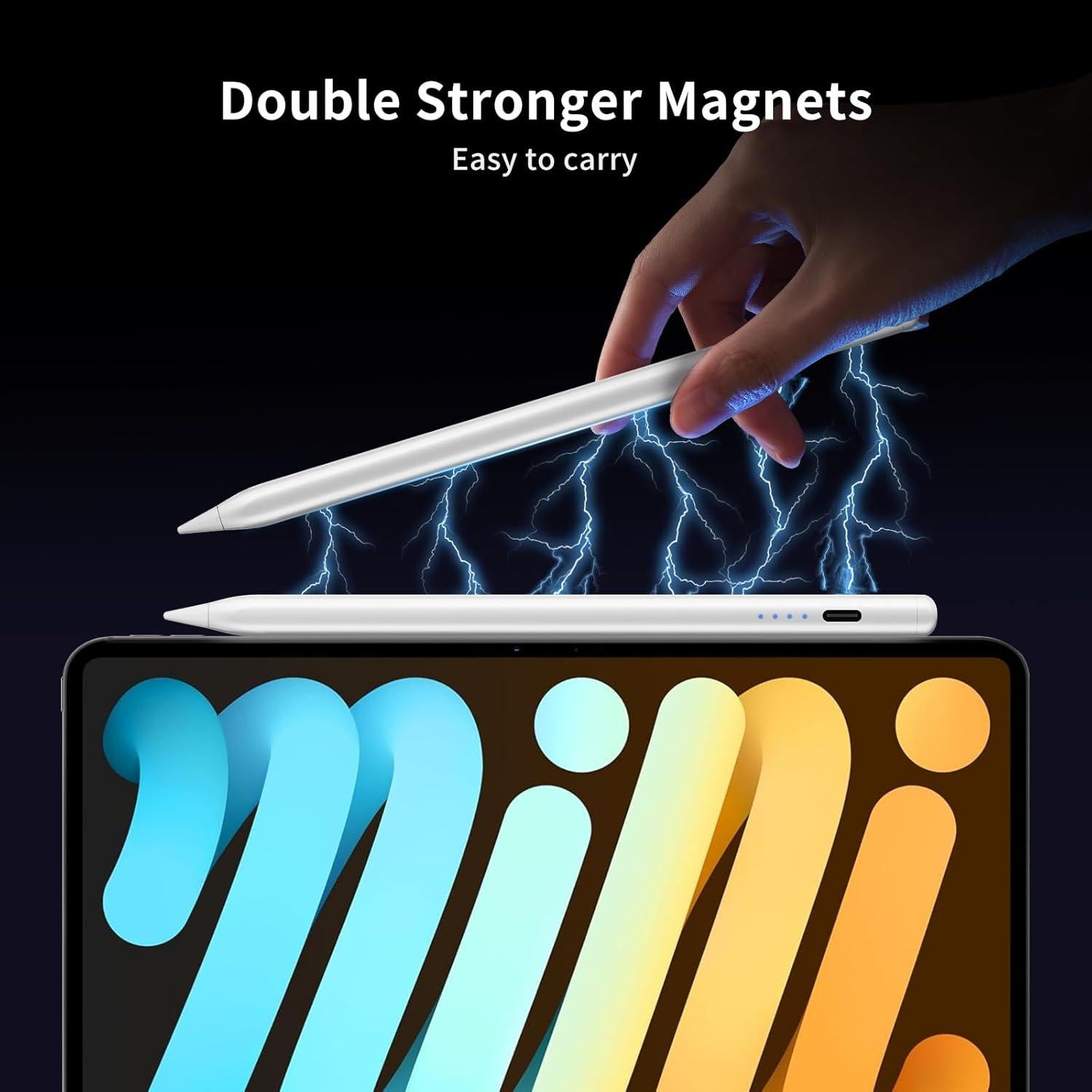 Lápiz Óptico Fuloview P6 para iPad 2018-2025 - Carga Rápida