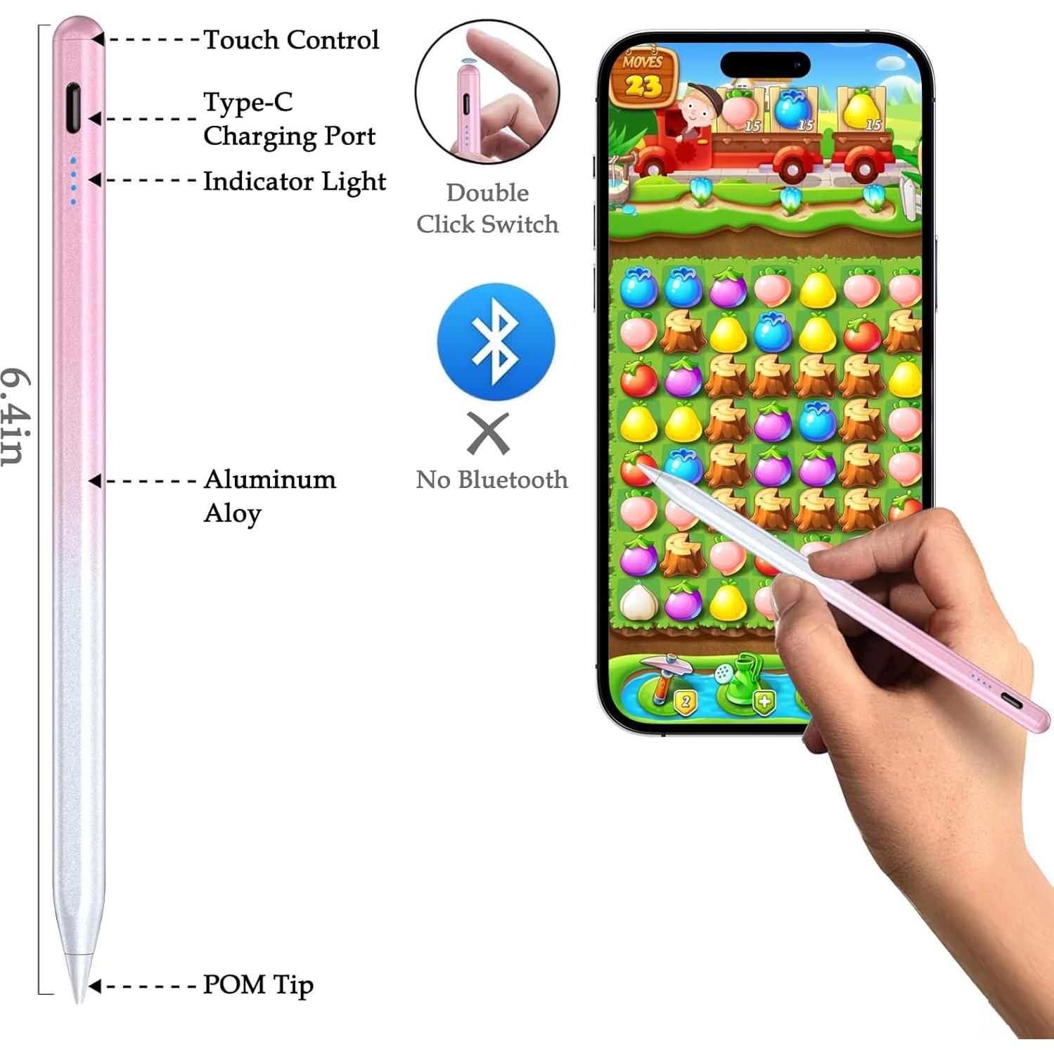 Bolígrafo Estilizador Aimery Rosa para Pantallas Táctiles