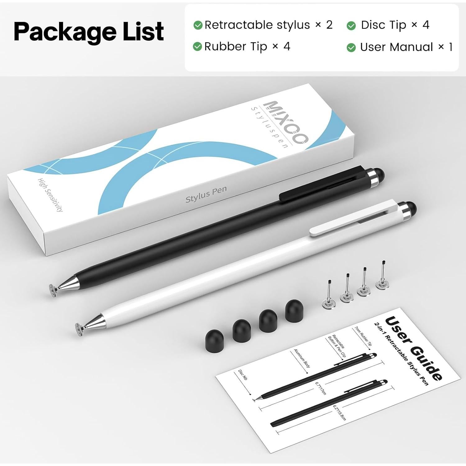 Bolígrafo Stylus Mixoo 2-en-1 Alta Sensibilidad para Pantallas Táctiles