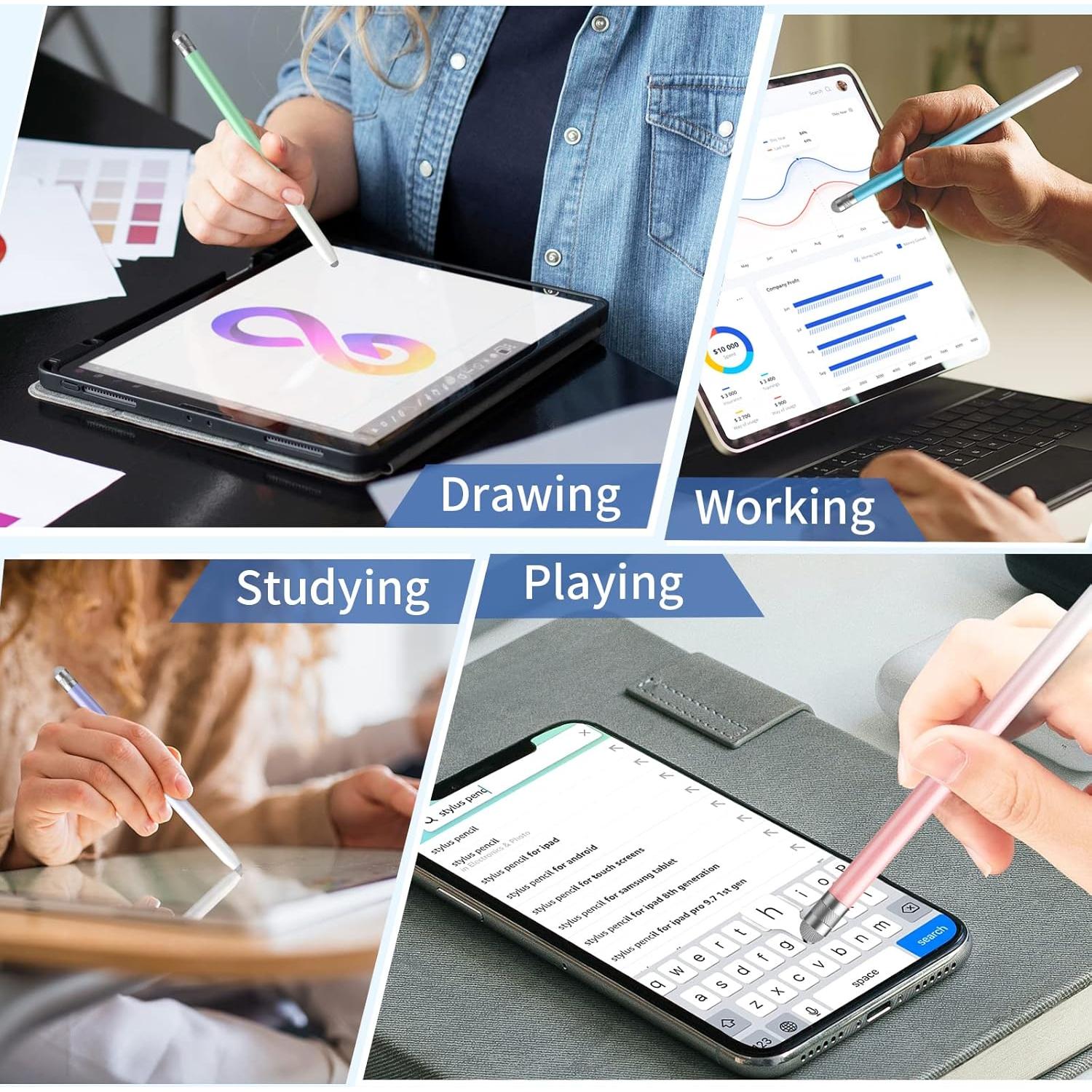 Lápices Stylus Dilizu para Pantallas Táctiles - 4PCS, Alta Precisión