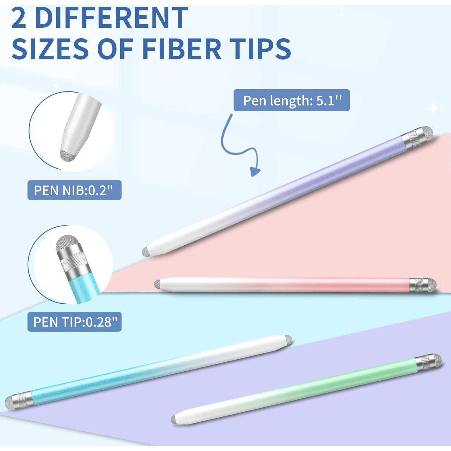 Lápices Stylus Dilizu para Pantallas Táctiles - 4PCS, Alta Precisión