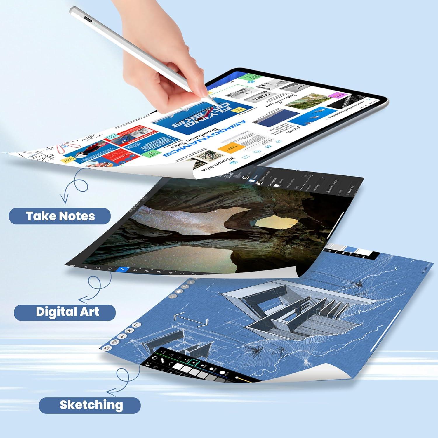 Lápiz Estilográfico Penlike para iPad 10ª Gen, Carga Rápida