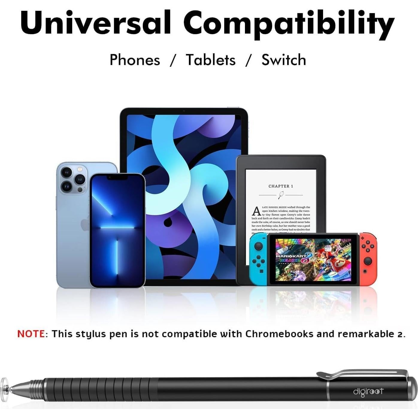Estilógrafo Universal DIGIROOT 2-en-1 para Pantallas Táctiles