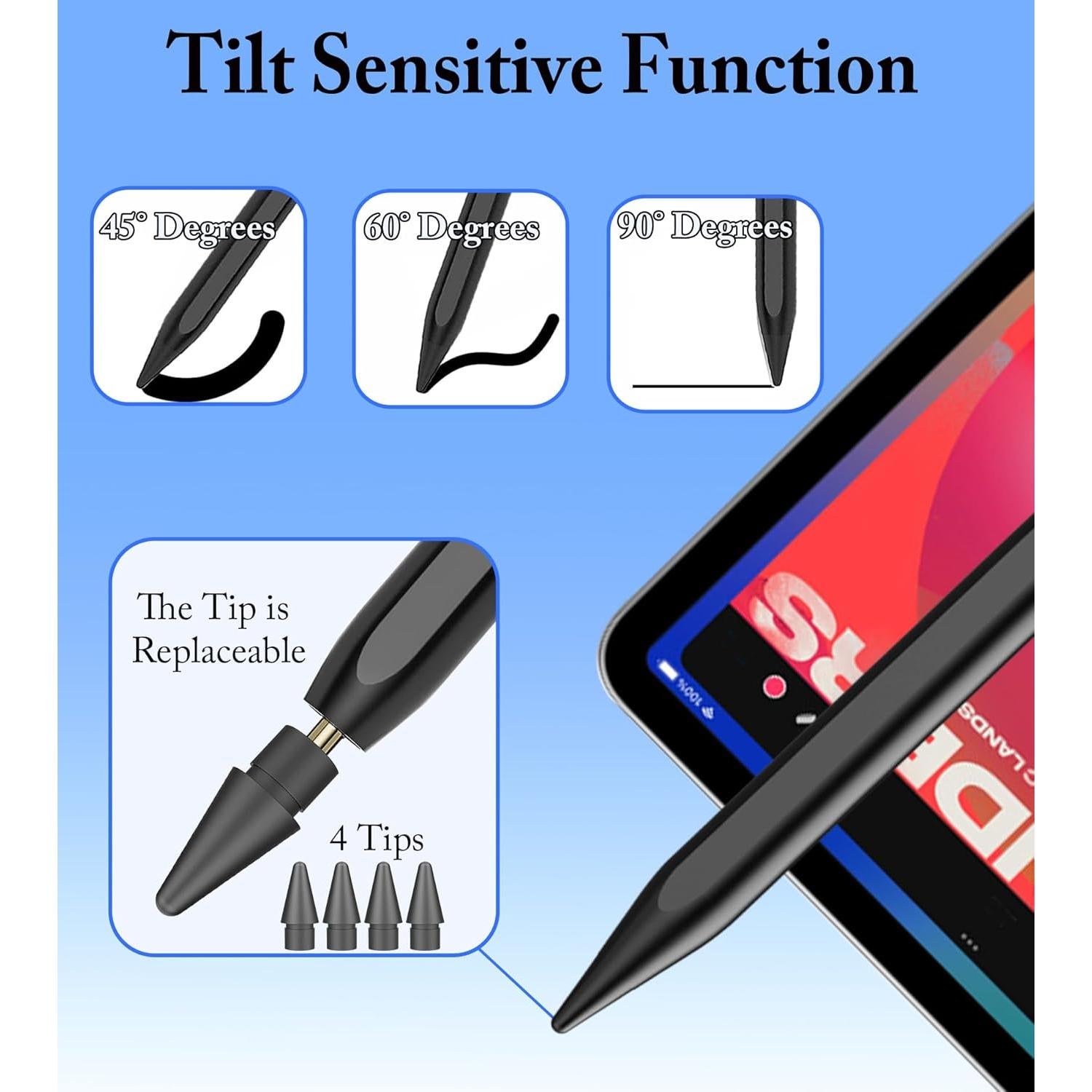 Lápiz Stylus Activo CMARS para iPad 2018-2023 - Negro