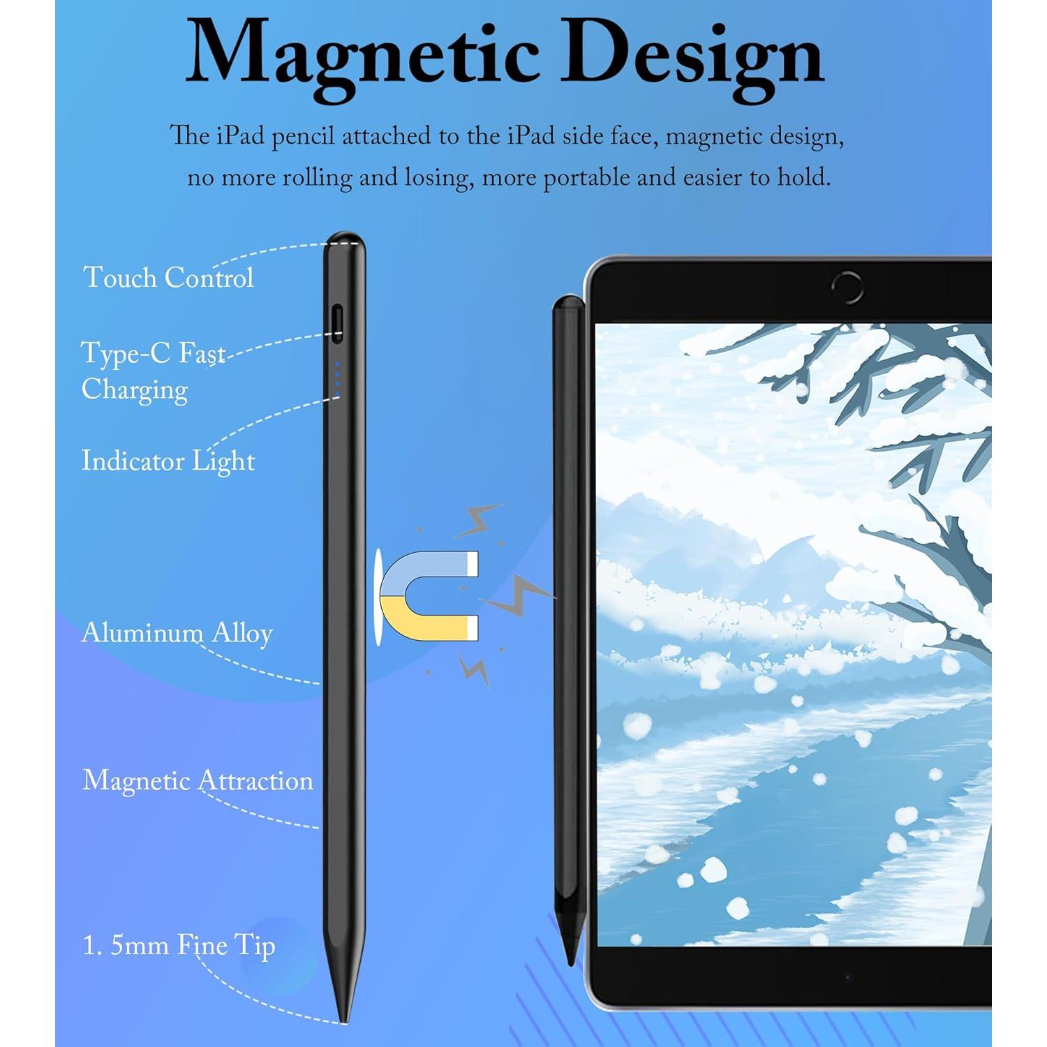 Lápiz Stylus Activo CMARS para iPad 2018-2023 - Negro