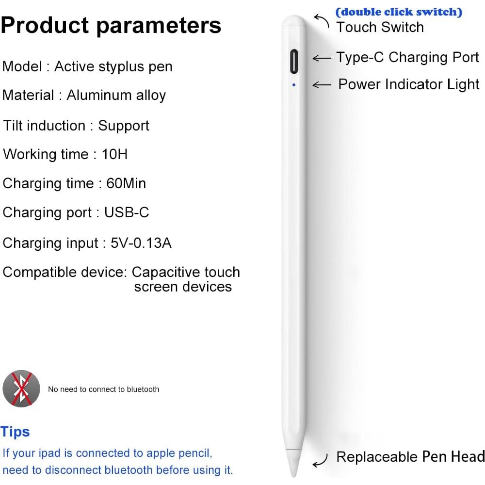 Lápiz Estilográfico EFAITHFIX Recargable para Pantallas Táctiles