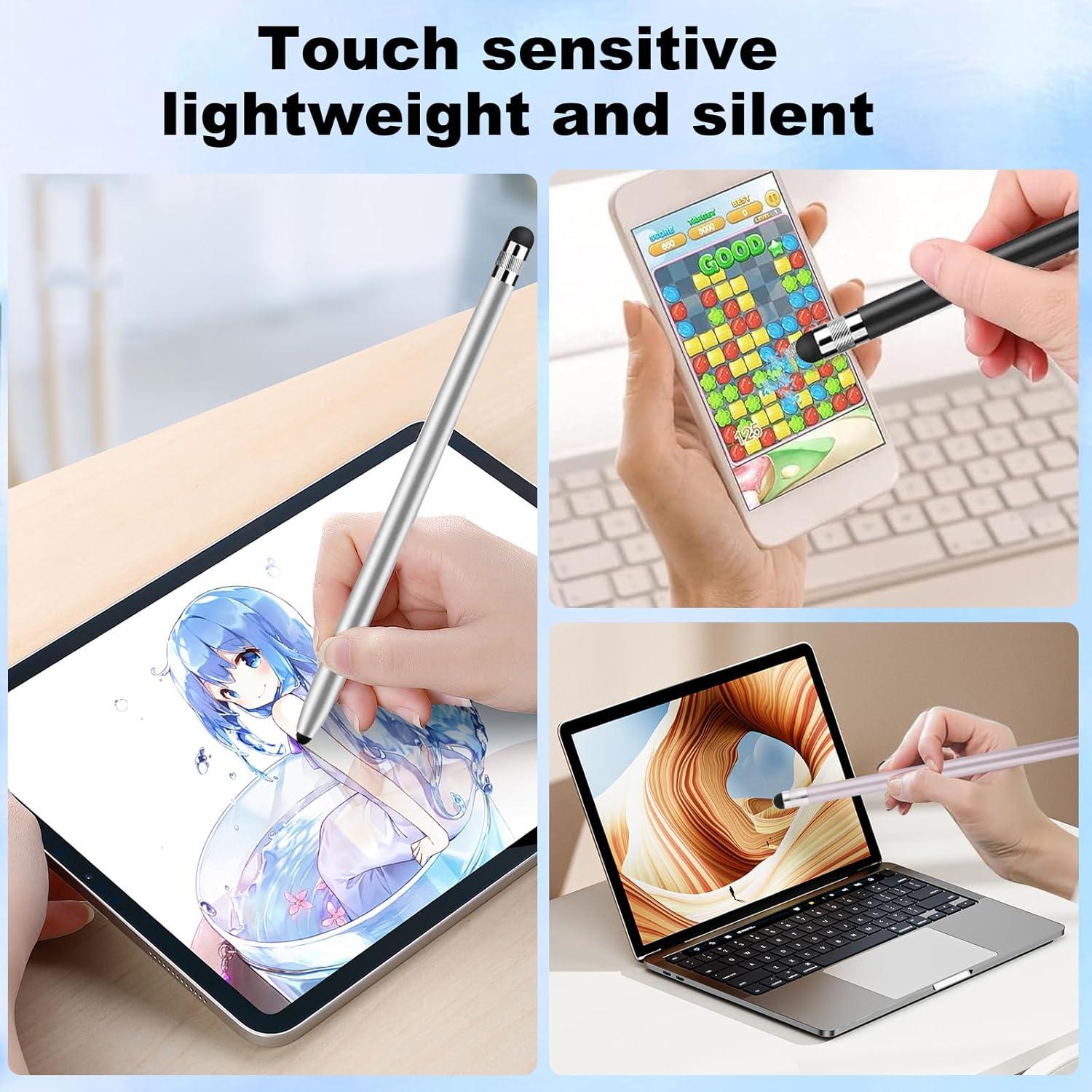 4 Bolígrafos Stylus 2-en-1 Woycey para Pantallas Táctiles