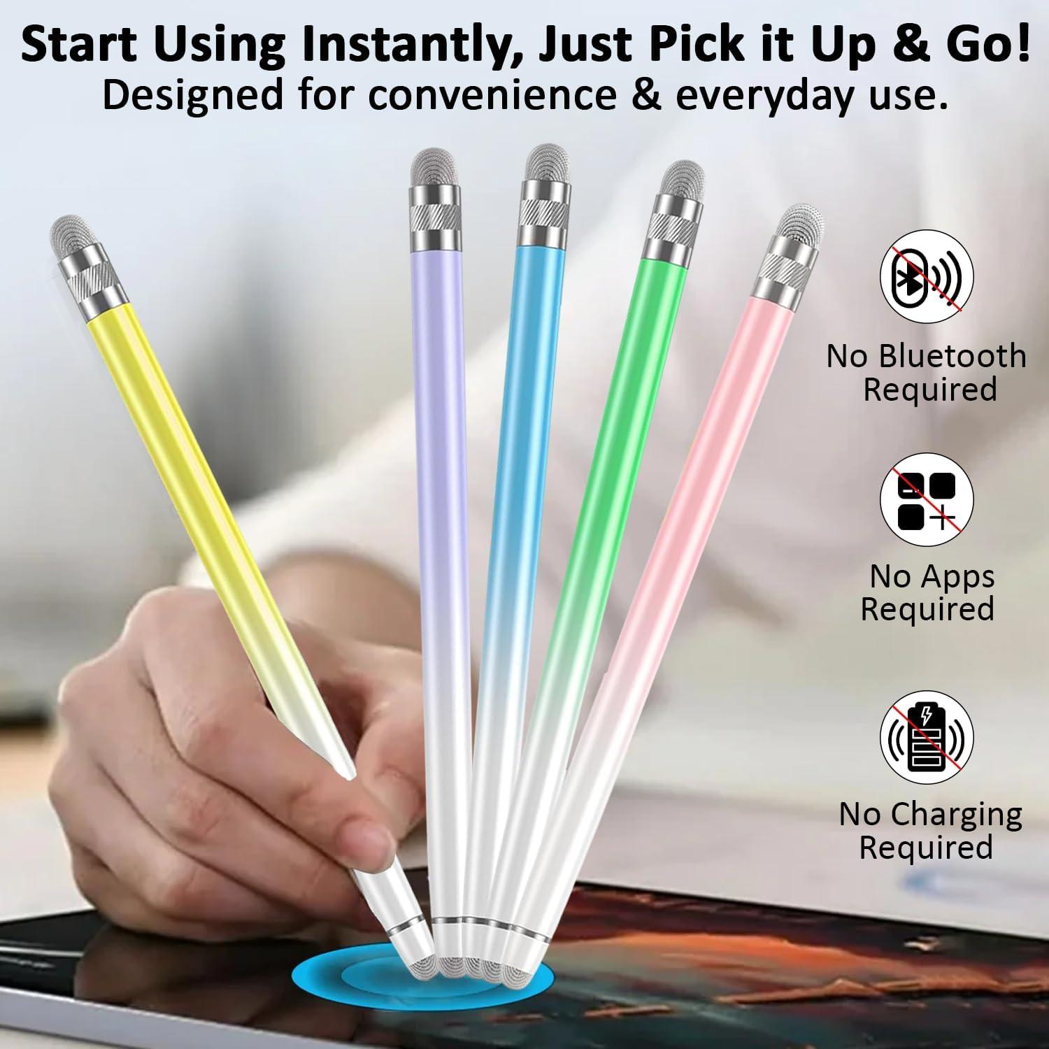 Bolígrafos Stylus TCD para Pantalla Táctil - Paquete de 5 Colores