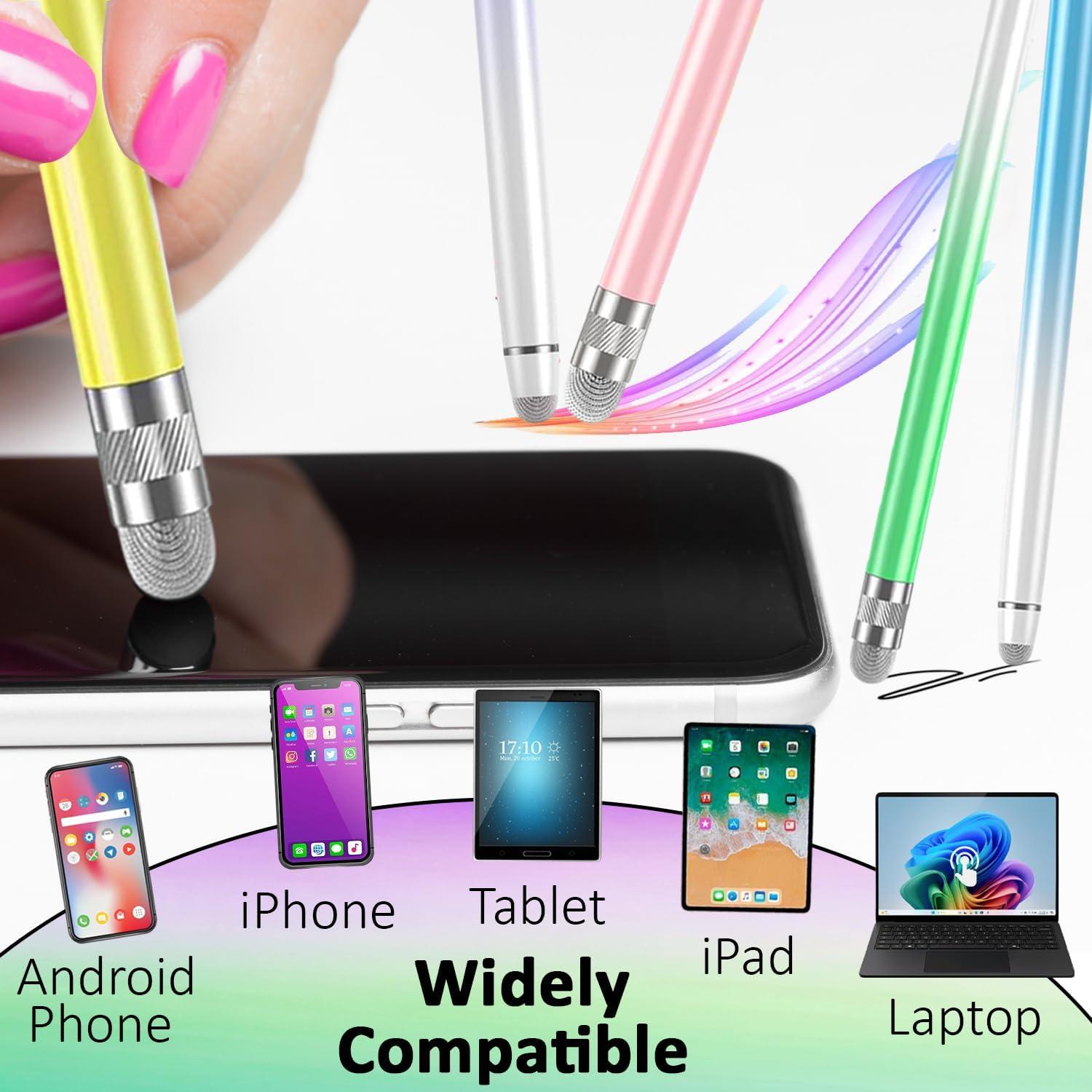 Bolígrafos Stylus TCD para Pantalla Táctil - Paquete de 5 Colores
