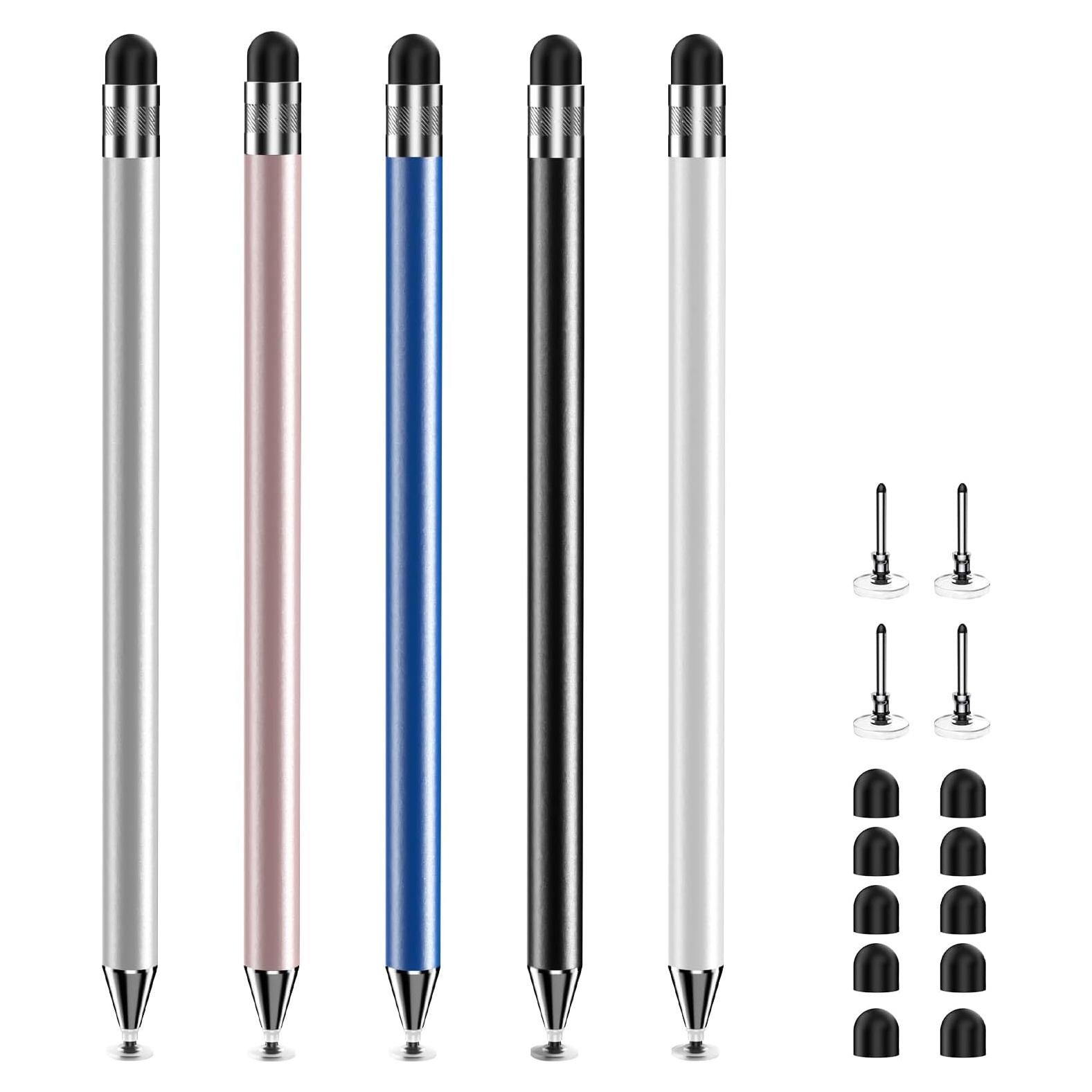 Set de 5 Stylus MYSTILUCK con 14 Puntas para Pantallas Táctiles