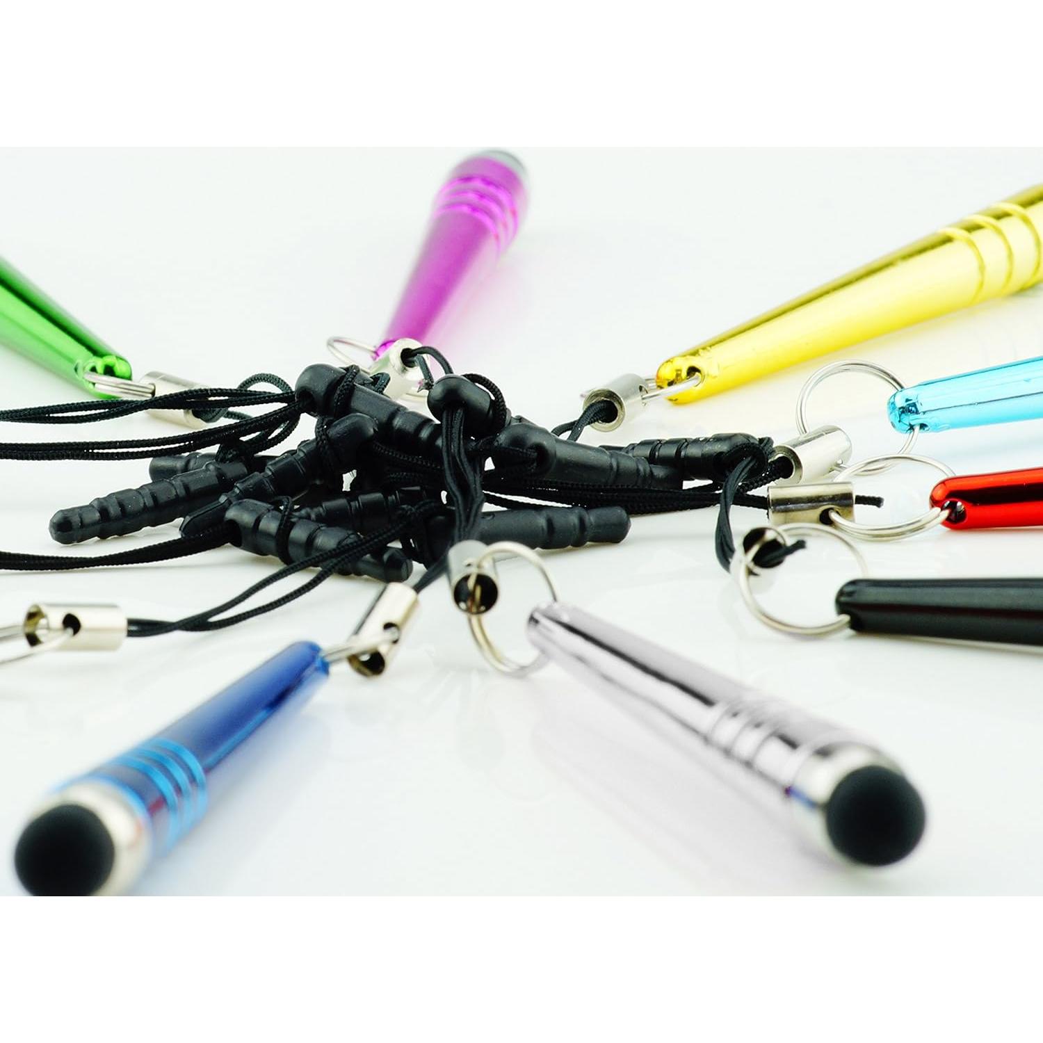 Paquete de 12 Bolígrafos Stylus Cortos Eco-Fused - Multicolor