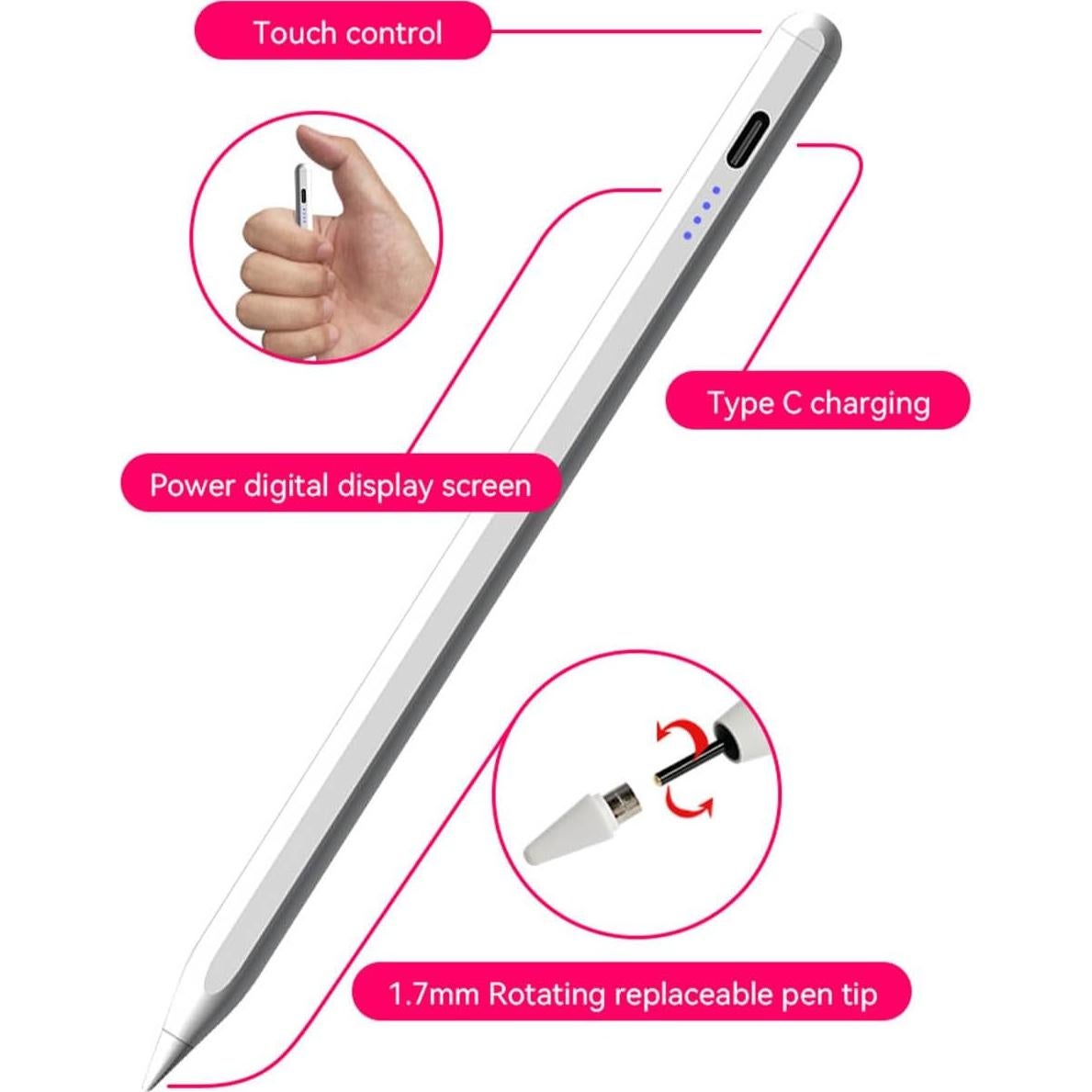 Lápiz Estilográfico Albomao Blanco para Pantallas Táctiles