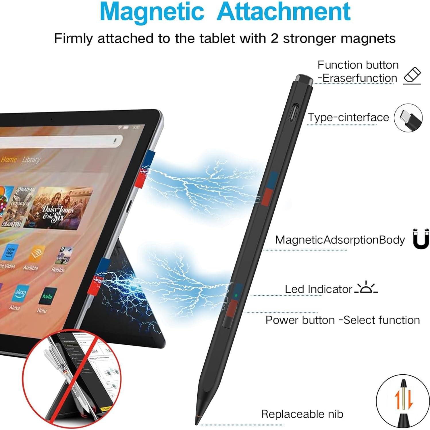 Stylus Pen Milikilo para Amazon Fire Max 11 y HD 10, 4096 puntos