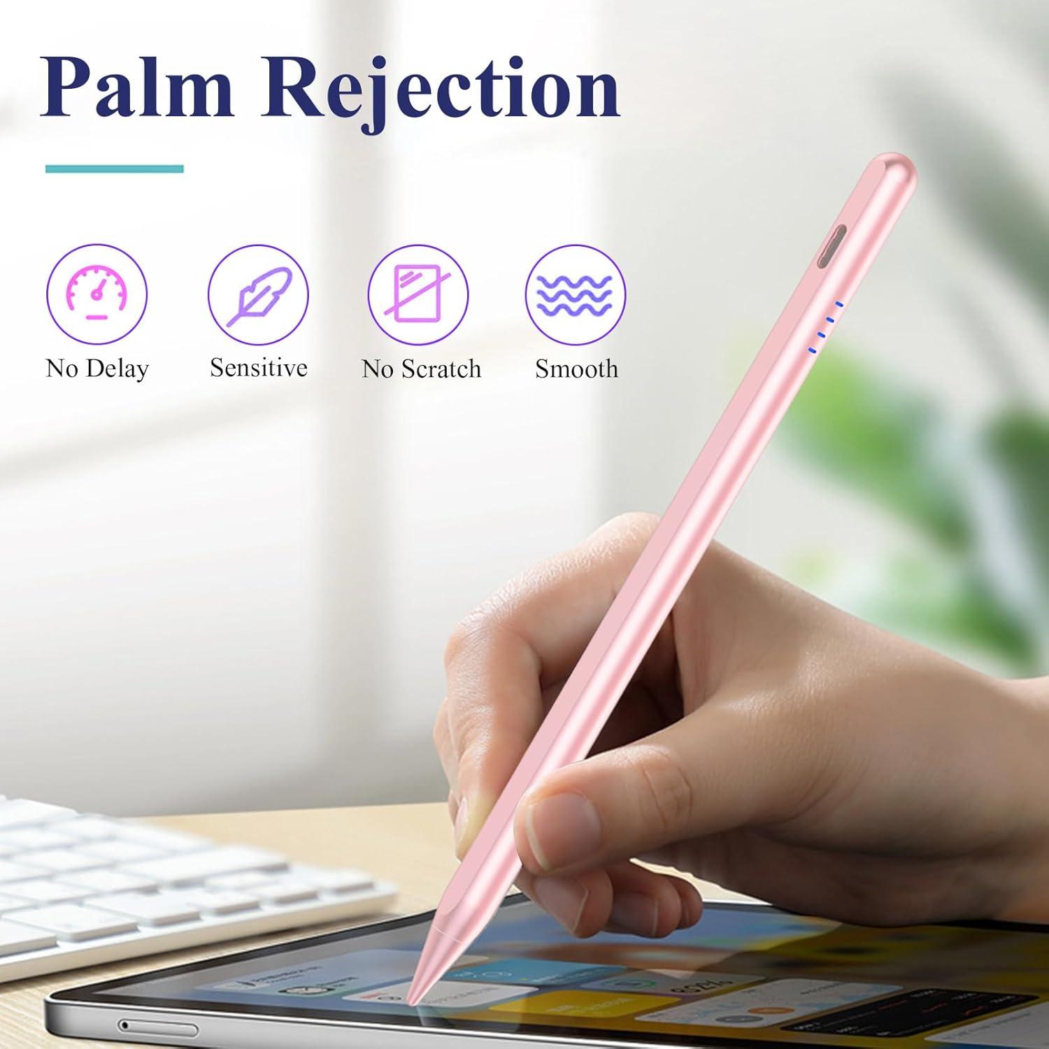 Lápiz Stylus Kenkor Rosa para iPad 2018-2025 con Rechazo de Palma