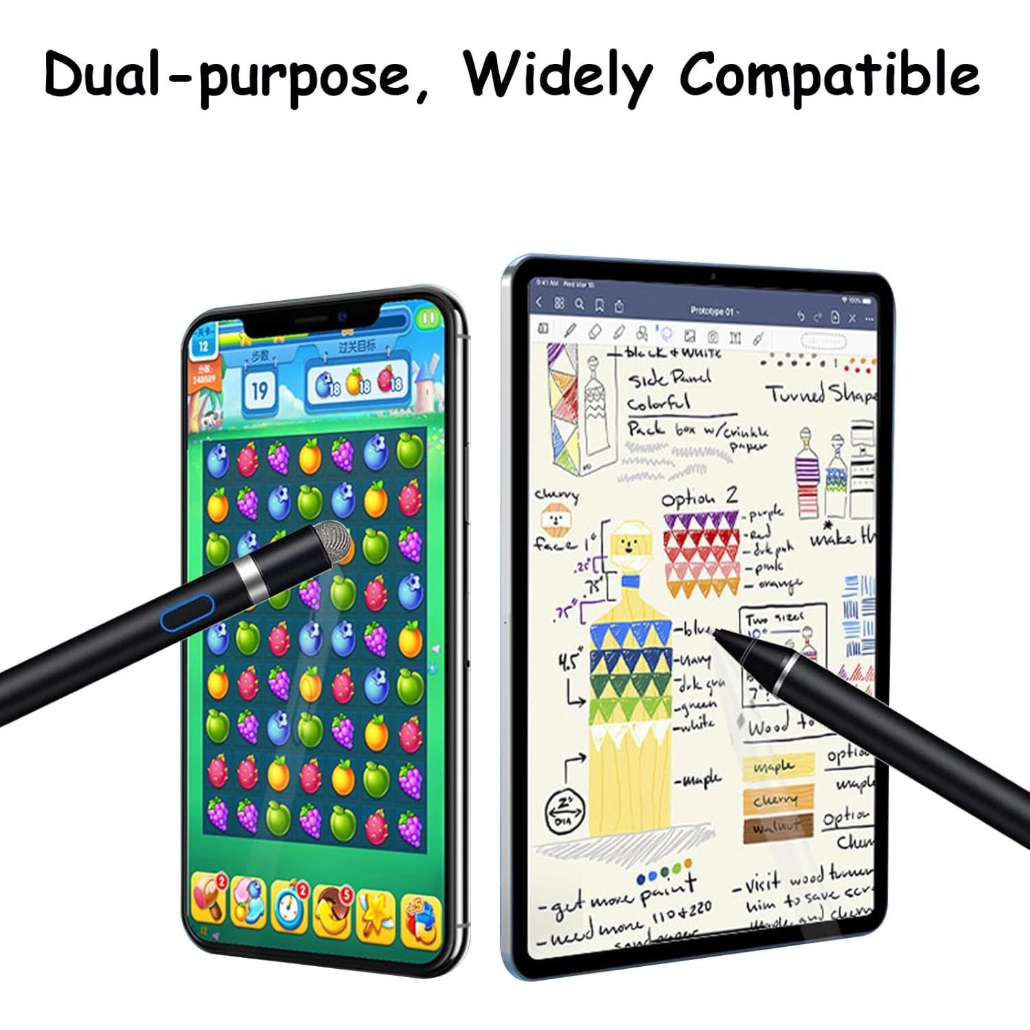 Lápiz Stylus Recargable CMARS para iPad y Tabletas - Negro