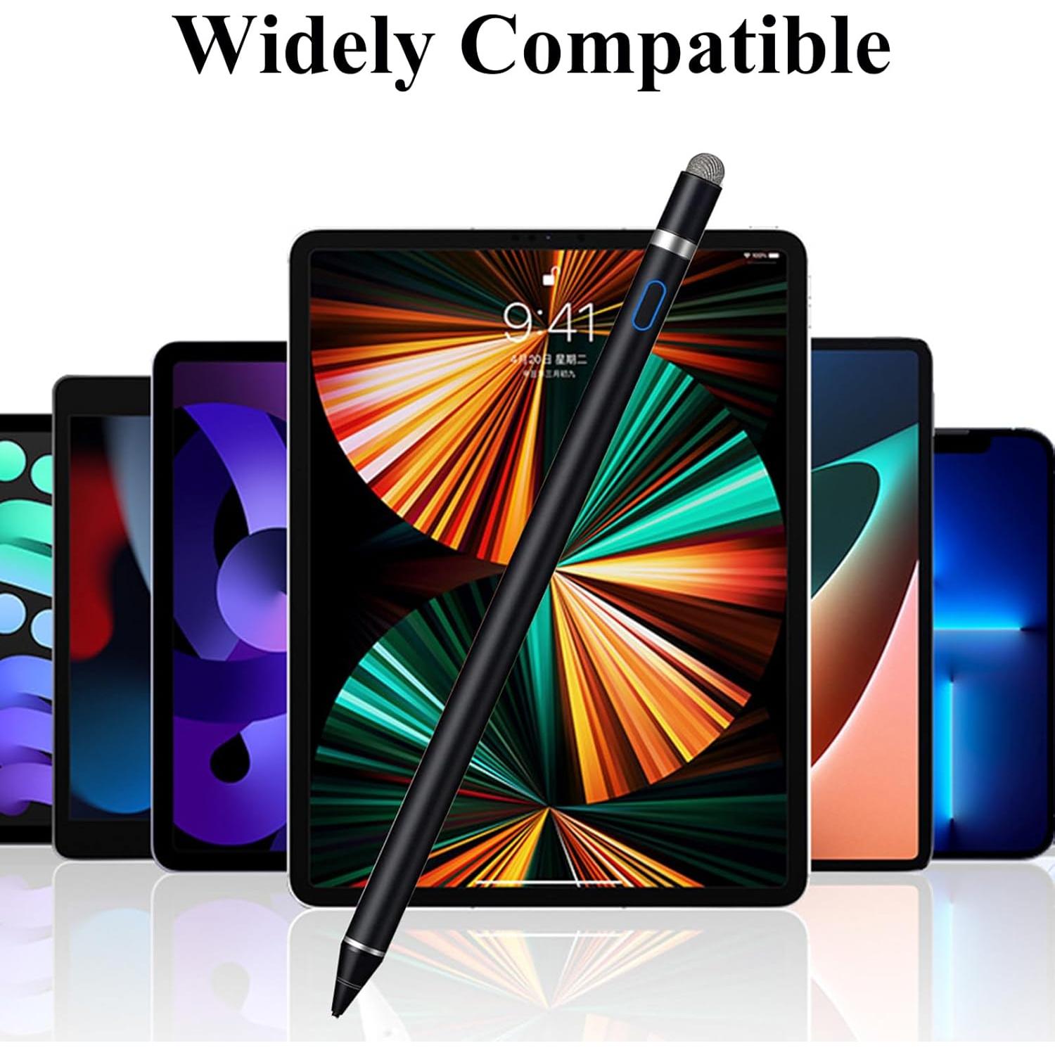 Lápiz Stylus Recargable CMARS para iPad y Tabletas - Negro