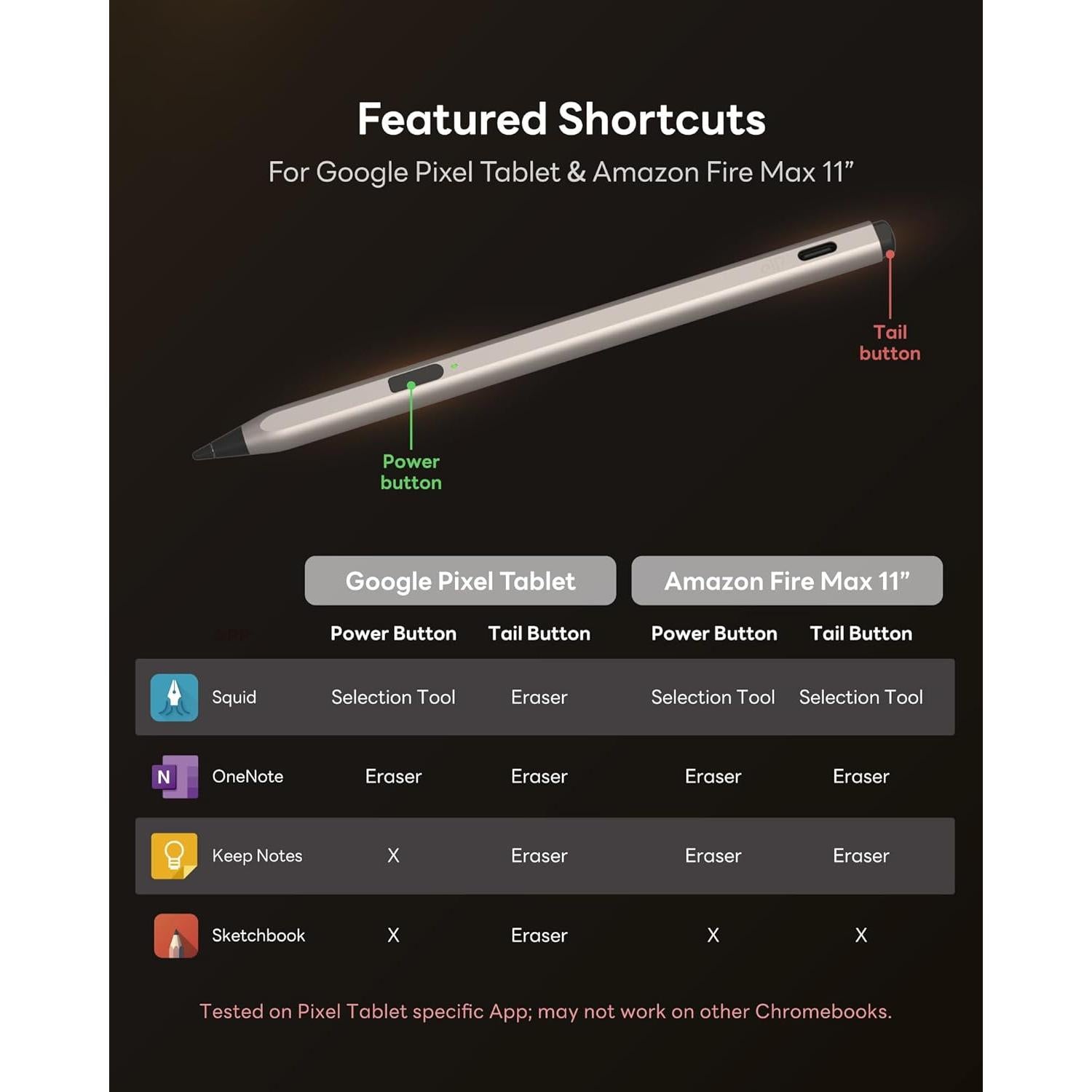 Lápiz Estilográfico eiP USI 2.0 Pro para Tablet 11" - Oro Titanio