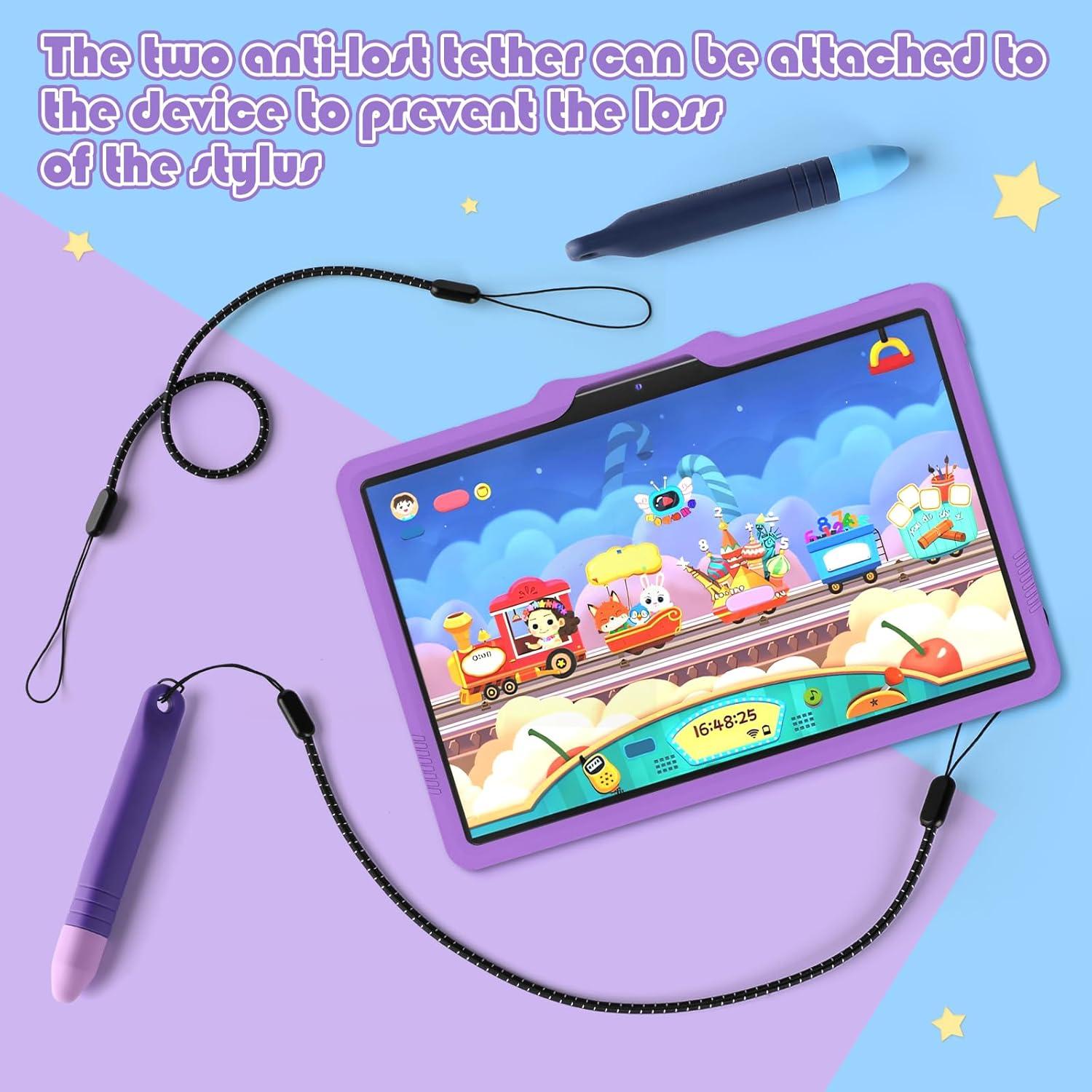 2 Lápices Stylus para Niños Pinsit Azul y Morado Antideslizante