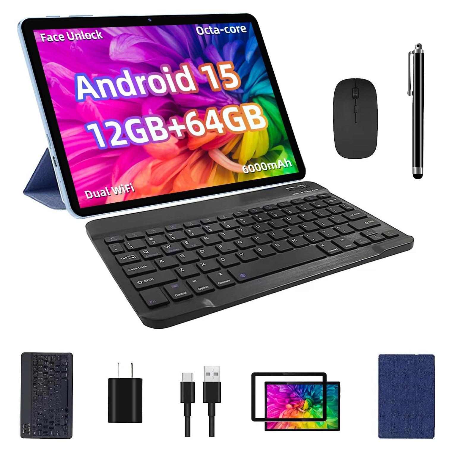 Tableta Android 15 TUOHAITIME 10.1" 12GB RAM 64GB ROM 1TB