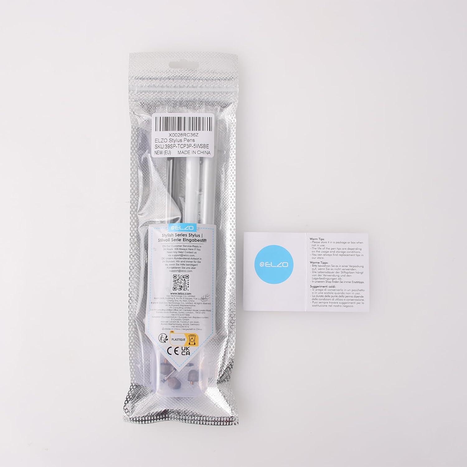 Pluma Stylus ELZO 2 en 1 Alta Sensibilidad con 6 Puntas