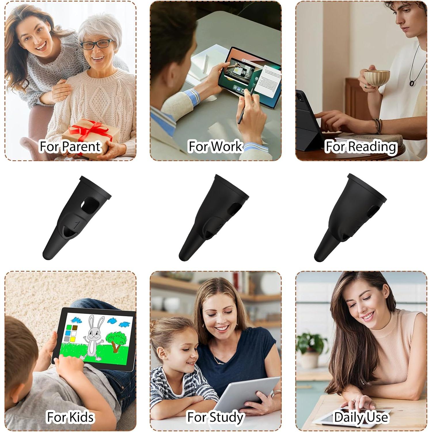 3 Estilógrafos de Silicona Táctil PKRFCJ para Tablets y Móviles