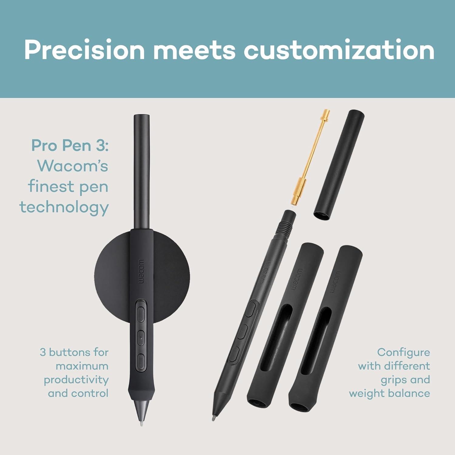 Wacom Intuos Pro Grande Tableta Gráfica Bluetooth Pro Pen 3
