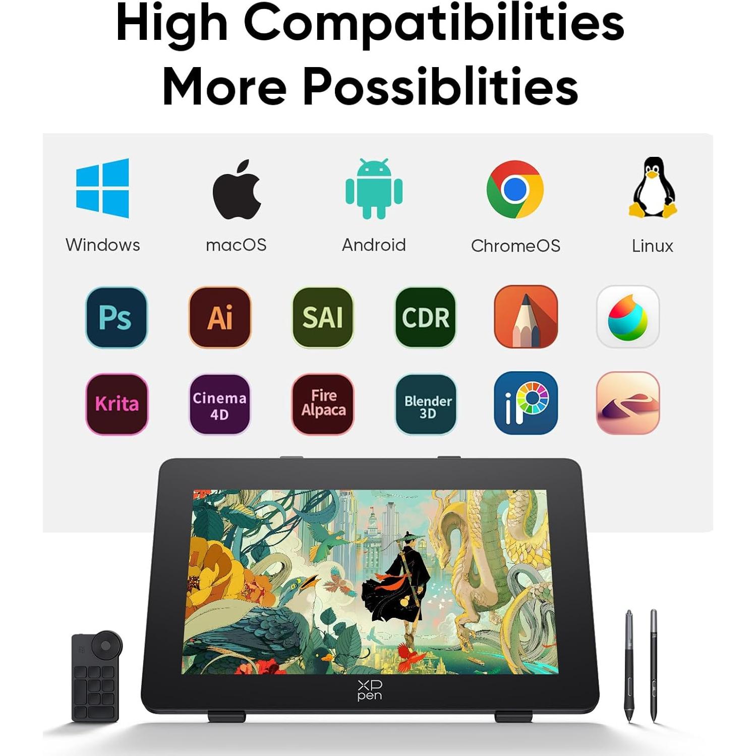 Tableta de Dibujo XP-PEN Artist Pro 24 Gen2 165Hz 23.8"