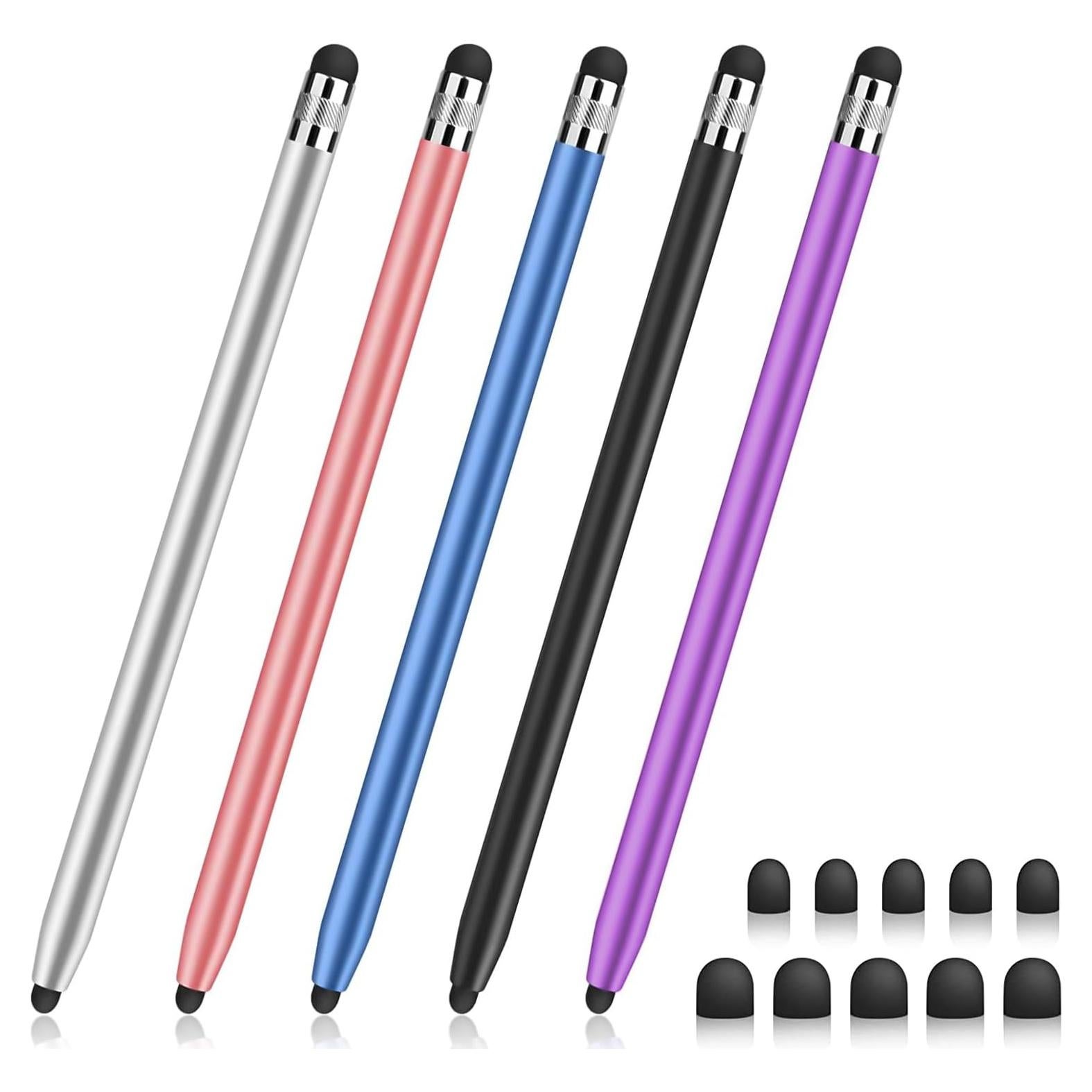Stylus Pen for Touchscreen [5 Pack] Stylus for iPad iPhone Android Phone Tablet Stylist; High Sensitivity & Precision Fine Point Rubber Ends Universal capacitive Touch Screen Pencil